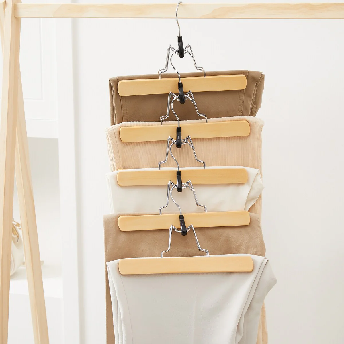 Wooden Pants Hangers 12 Pack - 12 Packs