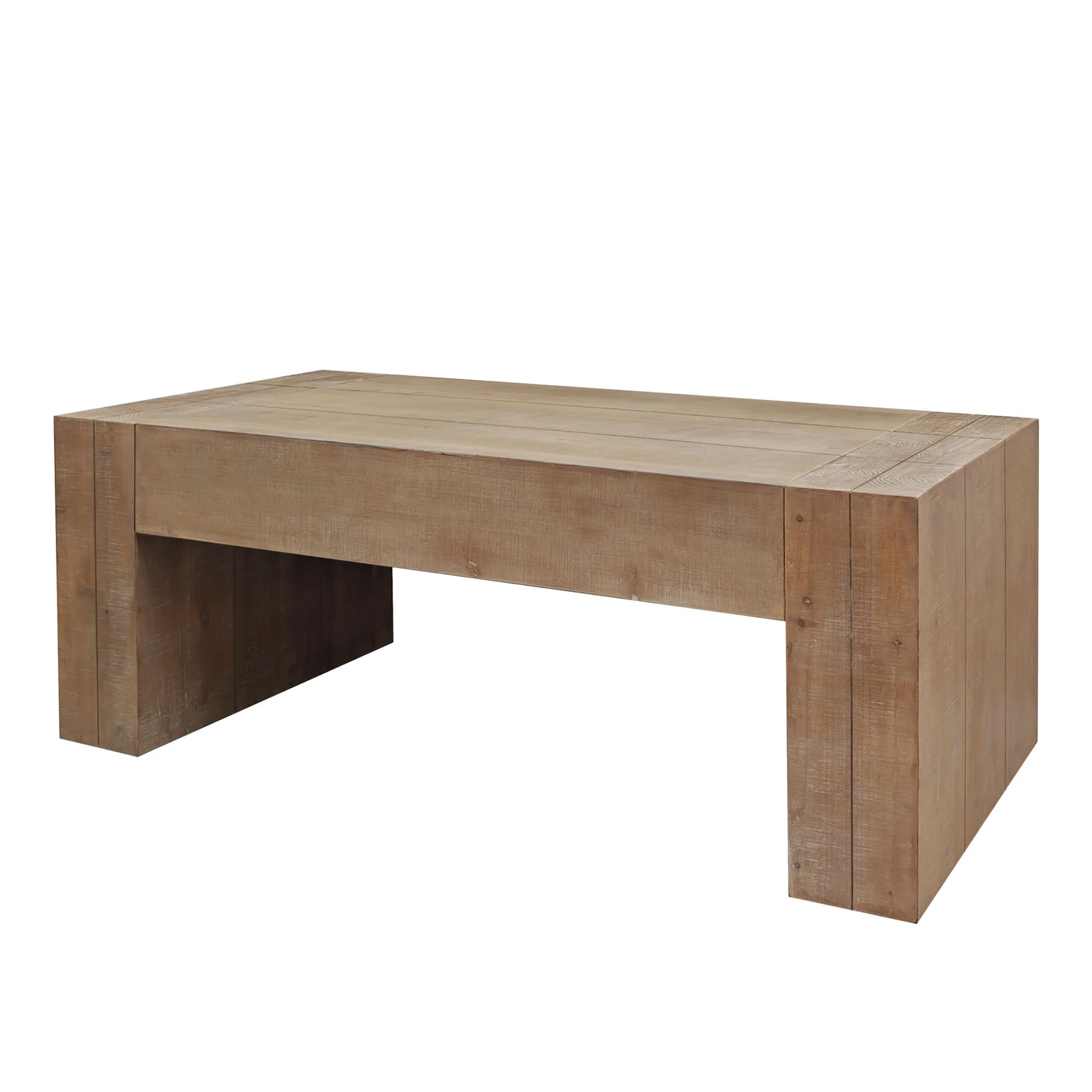 Carrying Rectangular Coffee Table with Wood Frame