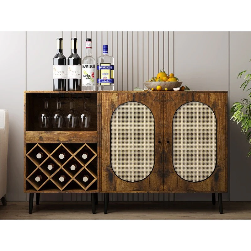 Mixoy Convertible Wine Bar Cabinet,55