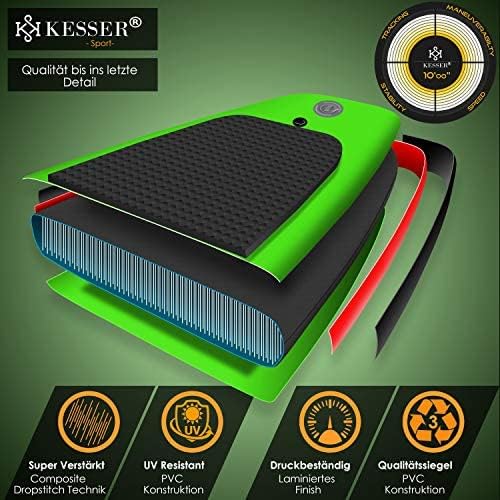 KESSER® Inflatable SUP Board Set, Stand Up Paddle Board, Premium Surfboard, Water Sports, 6 Inch Thick, Complete Accessories, 130 kg