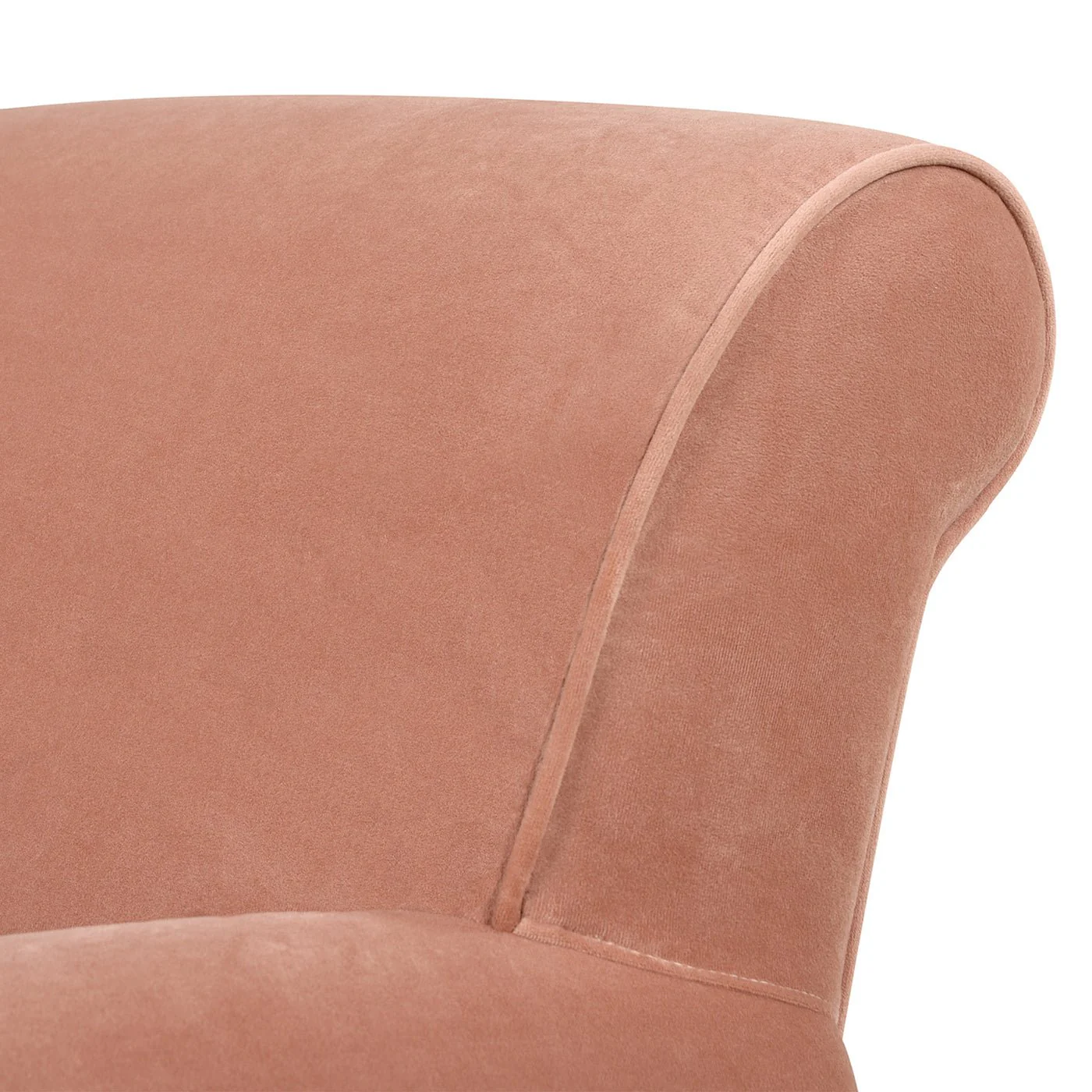 Cobaltex Upholstered Arm Chair with Metal Casters and Rolled Arms