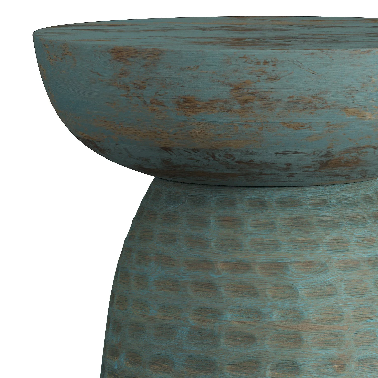 Centum Wooden Accent Table with Sleek Sculptural Design