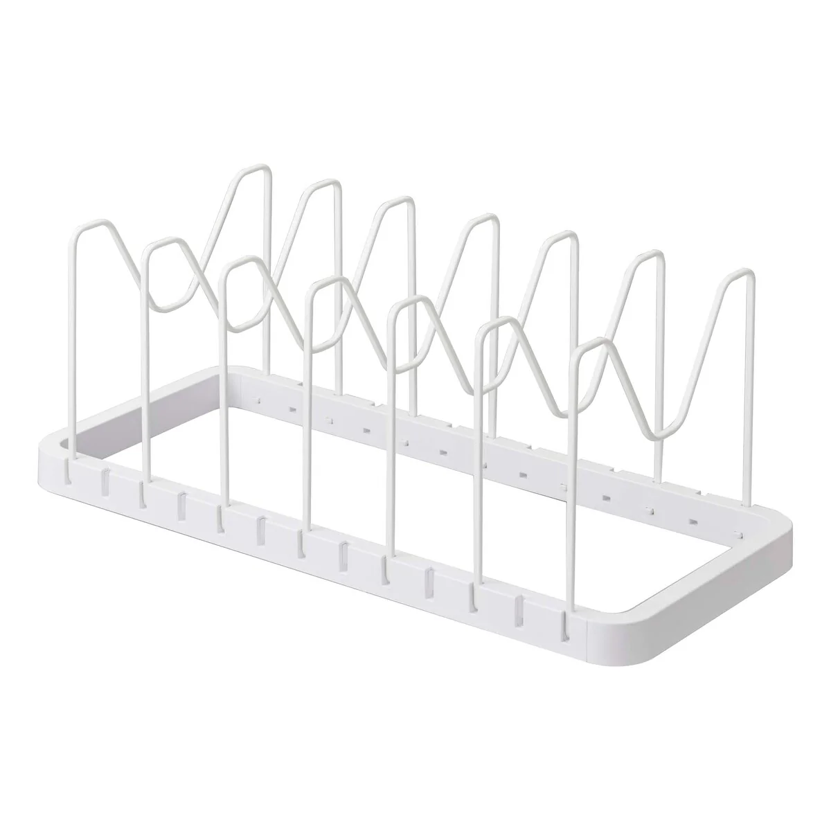 Yamazaki Home Adjustable Pot Lid Organizer, Steel - L 7.87 x W 17.72 x H 6.89 inches