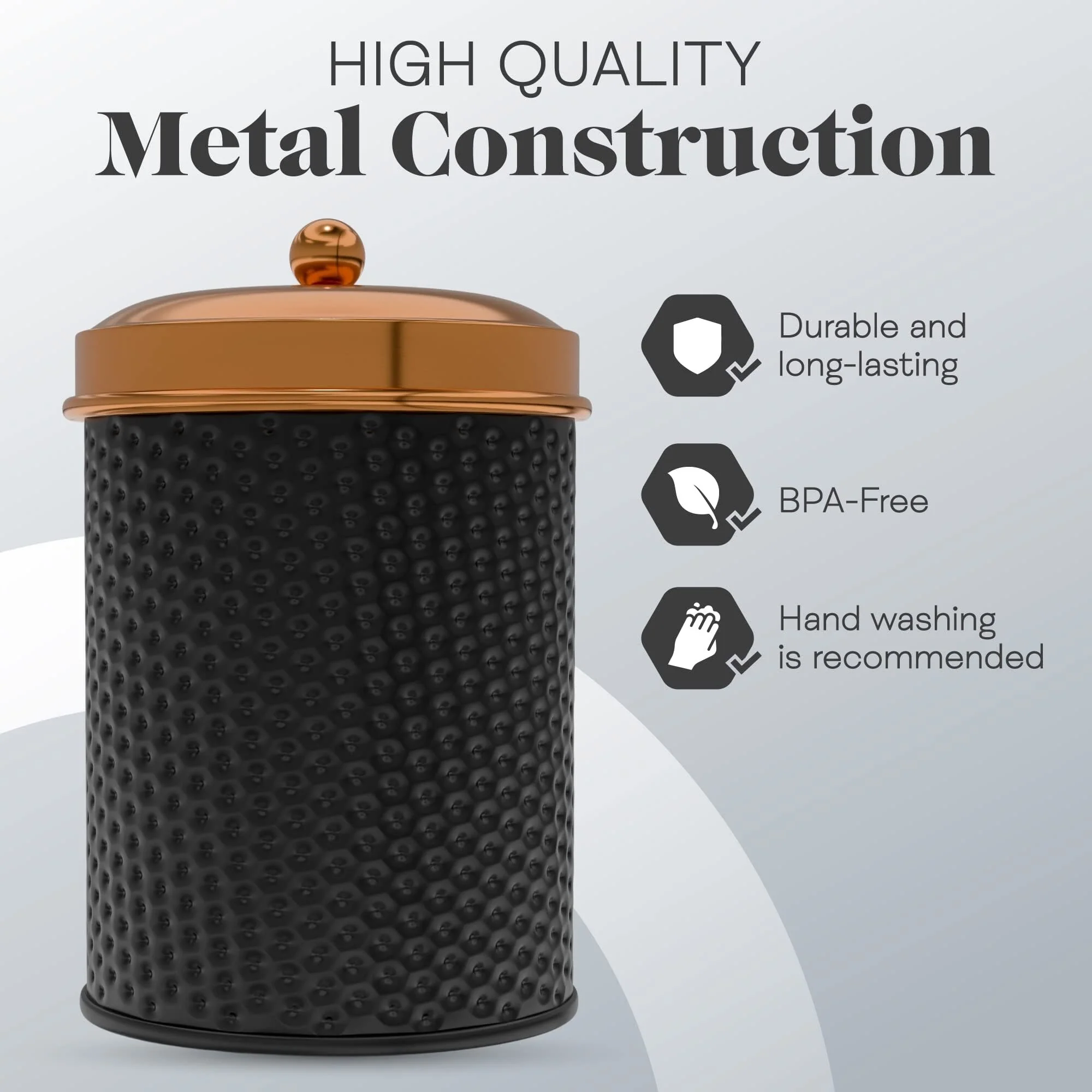 Amici Home Set of 2 Ashby Metal Canisters