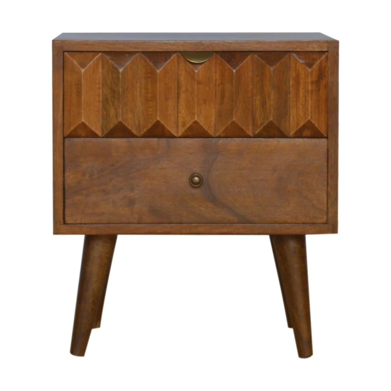 Chestnut Prism Bedside Nightstand