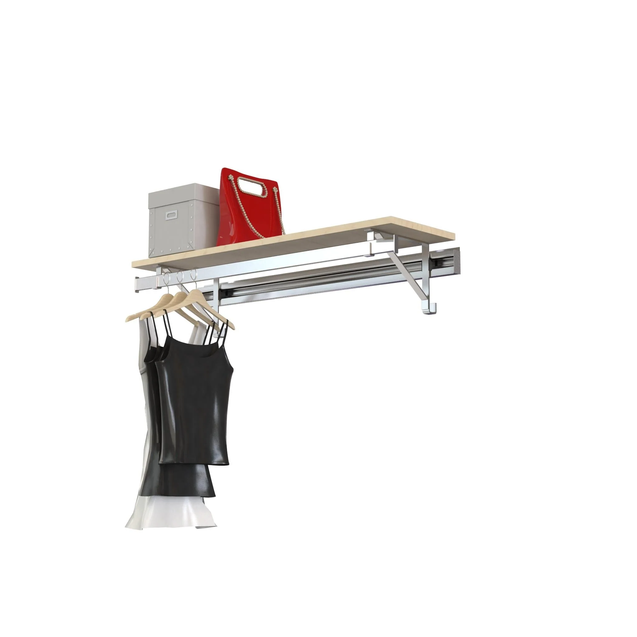 arrange a SPACE RCMSY Single Shelf-Hang Closet System