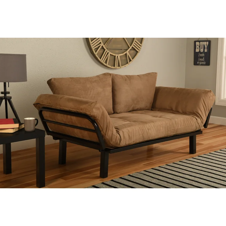 Everett Twin 60'' Upholstered Futon And Mattress