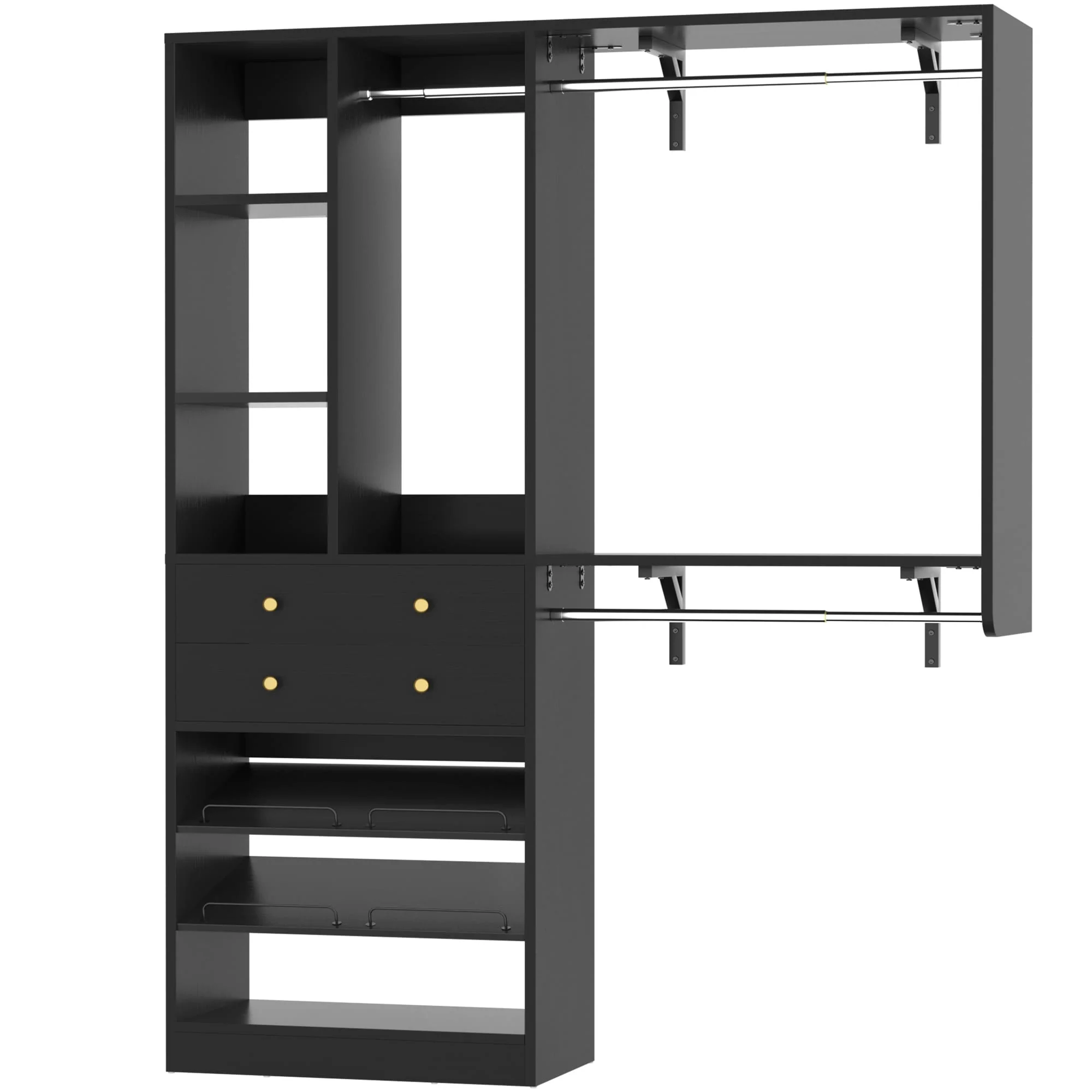 5FT Small Closet System with Drawers, 60