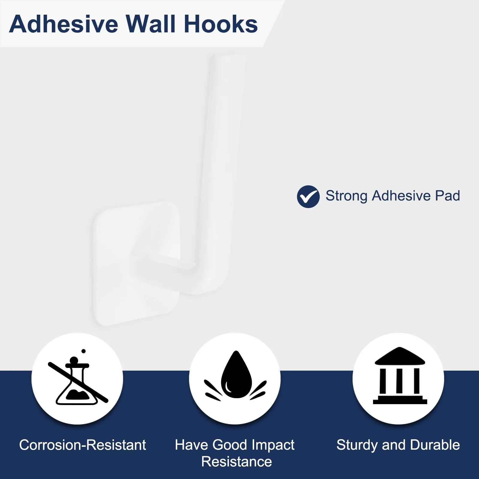 8 Pcs Hat Racks for Baseball Caps, Plastic Adhesive Hat Hooks Hat Hangers