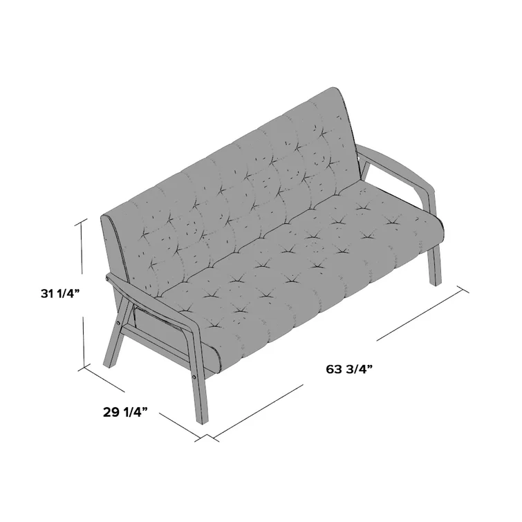 Unruh 63.75'' Faux Leather Loveseat