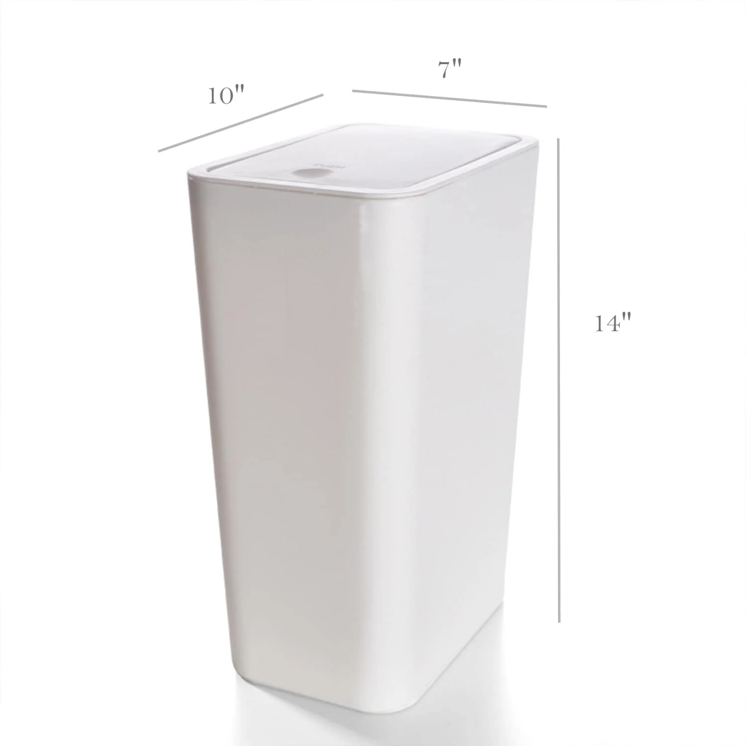 HANAMYA 2.6 Gallon Slim Trash Can with Press Top Lid