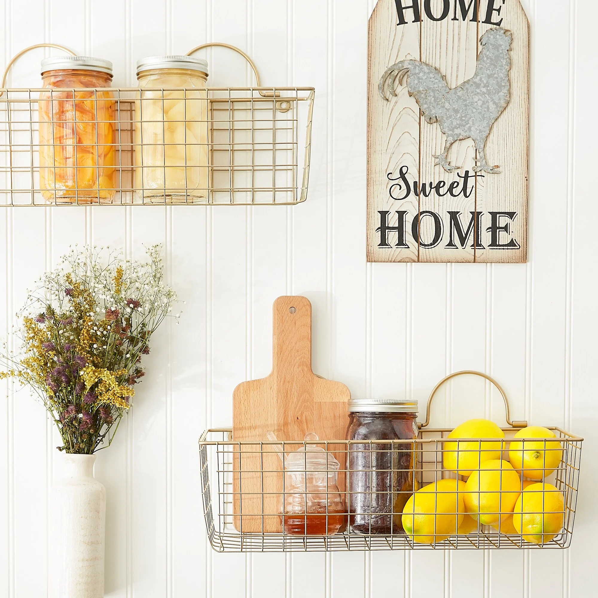DII Wire Wall Basket(Set of 2) Grey