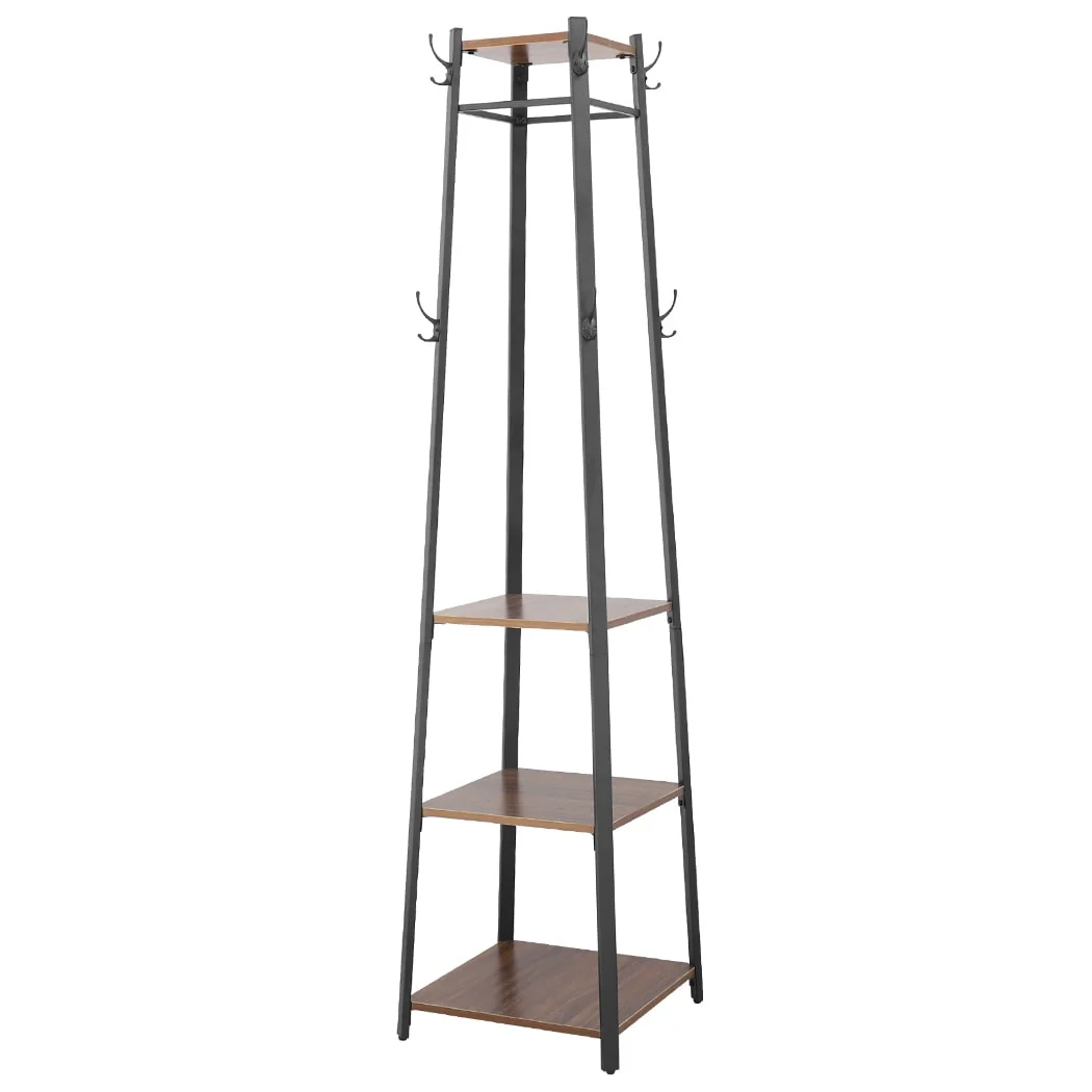 Industrial Metal Coat Rack Stand Hall Tree