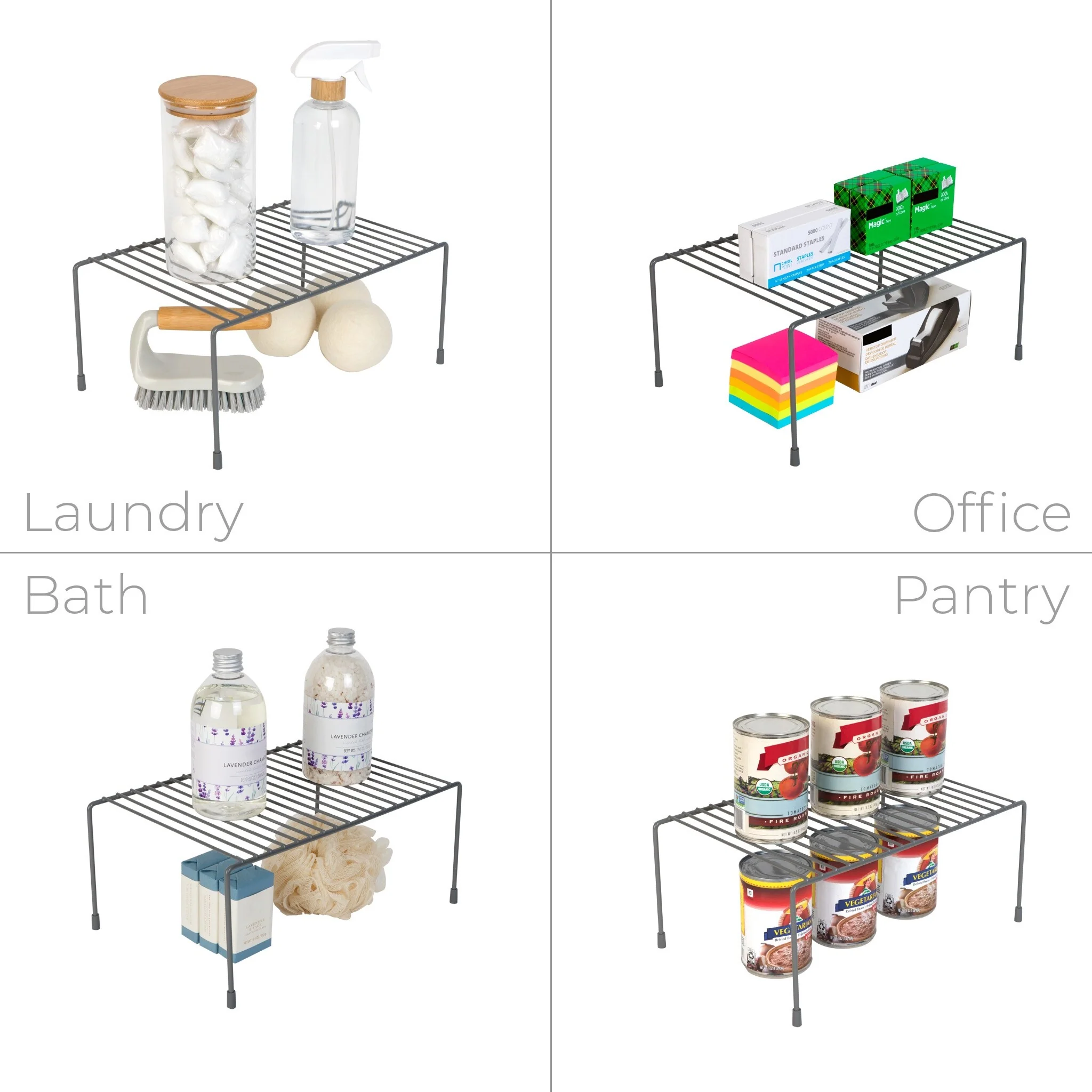 Smart Design Cabinet Storage Shelf Rack - 8.5 x 13.25 inch