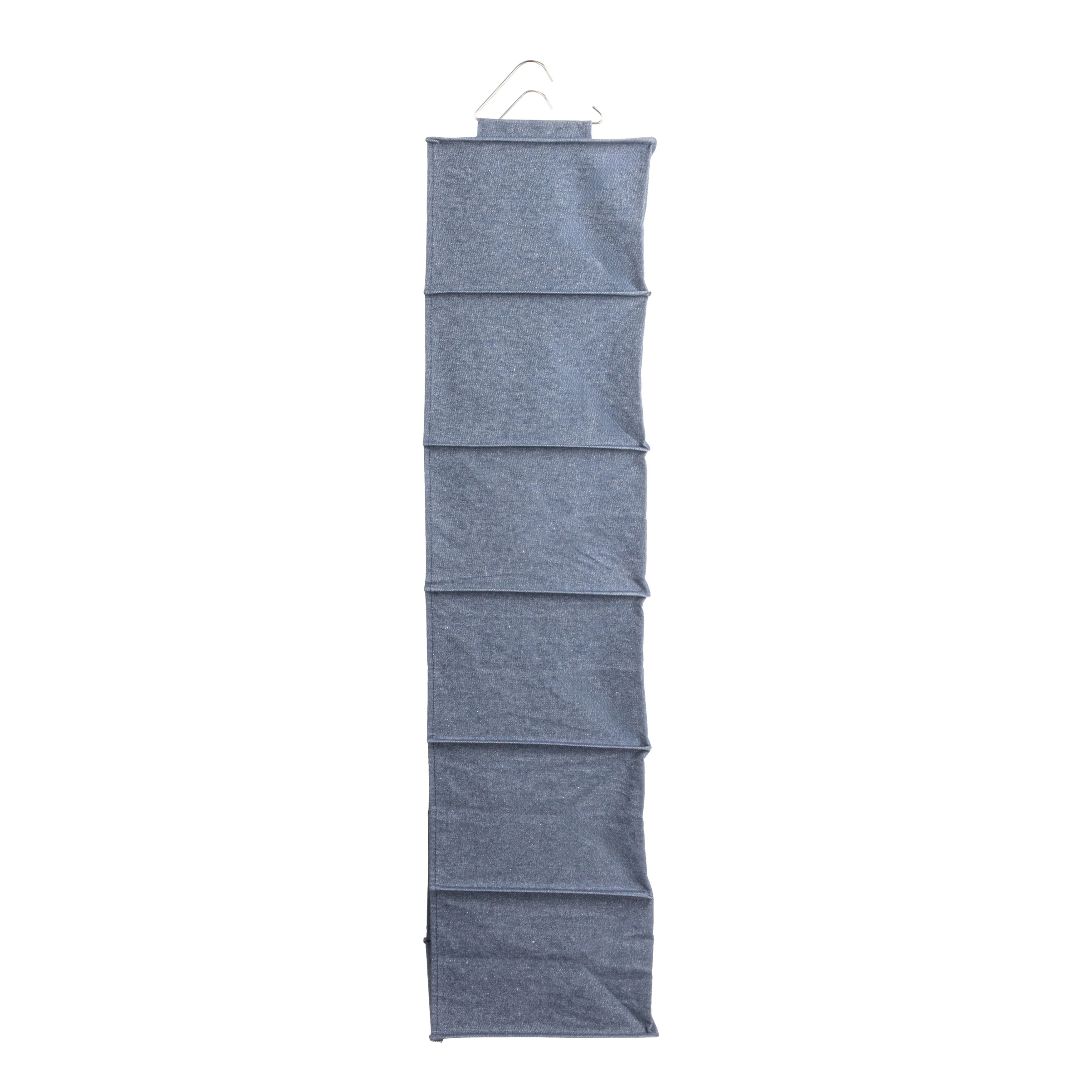 Household Essentials Hanging Cotton Blend Closet Organizer with 6 Shelves - 12.0