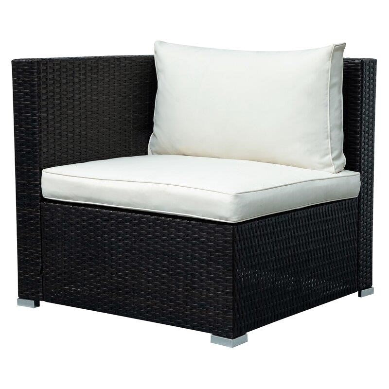 Lancaer Wicker/Rattan 6 - Person Seating Group with Cushions