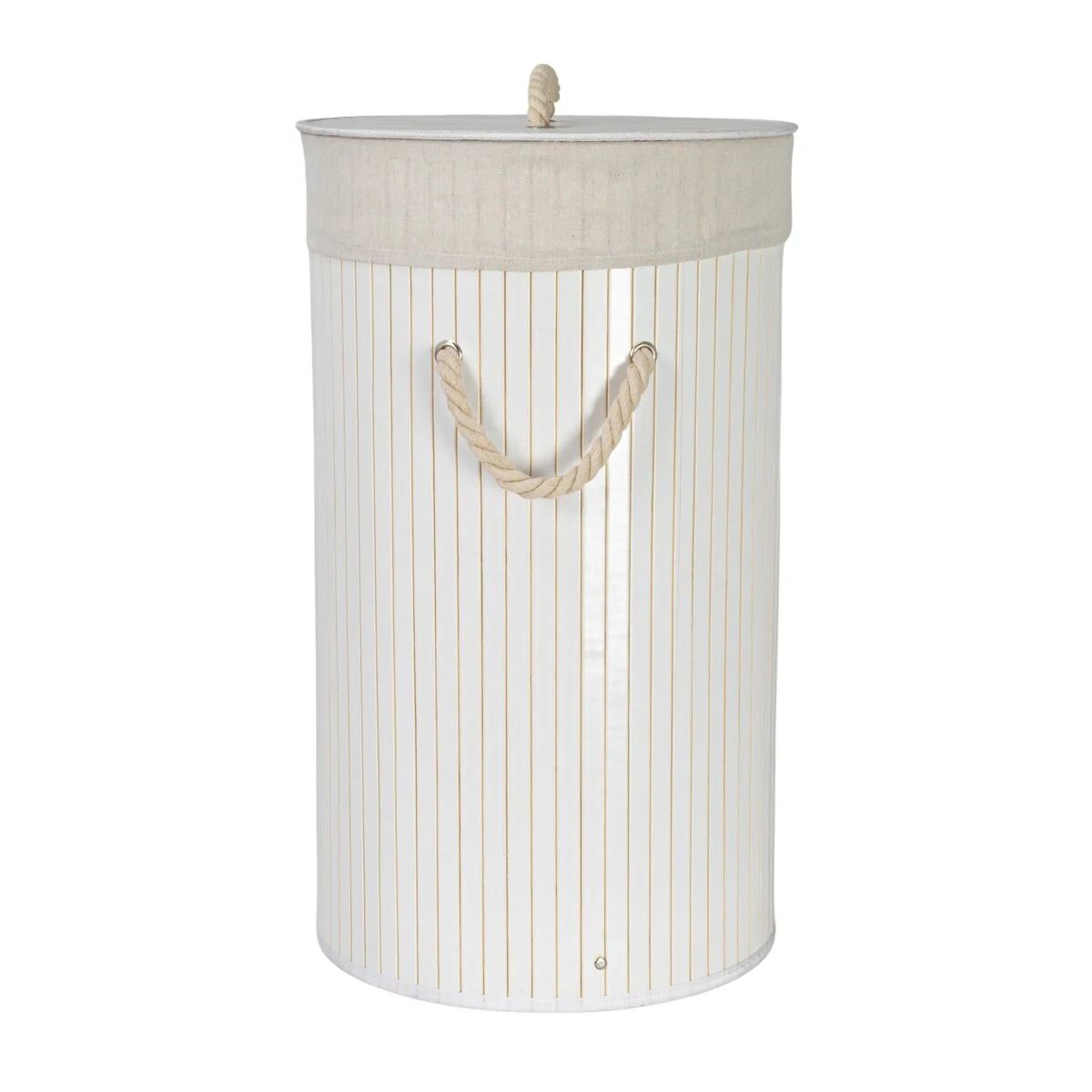 Household Essentials Bamboo Laundry Hamper with Handles and Removable Laundry Bag