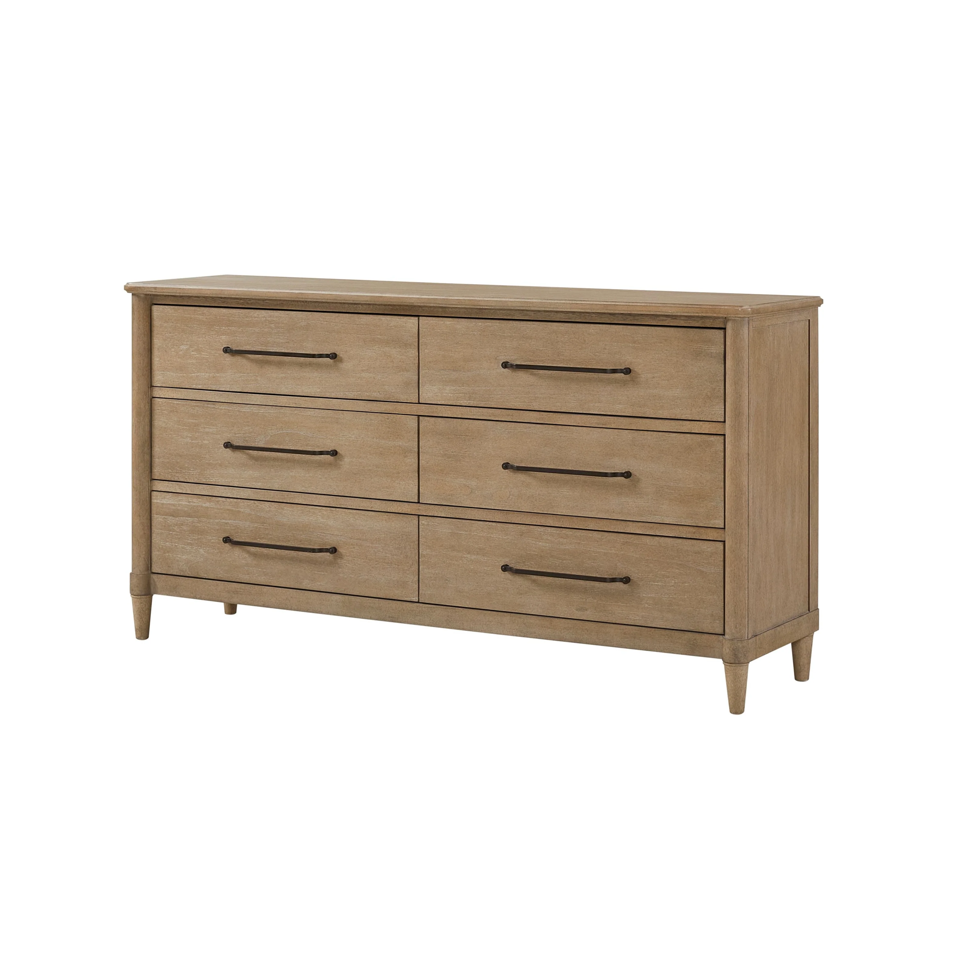Solid Wood Dresser with 6 Drawers