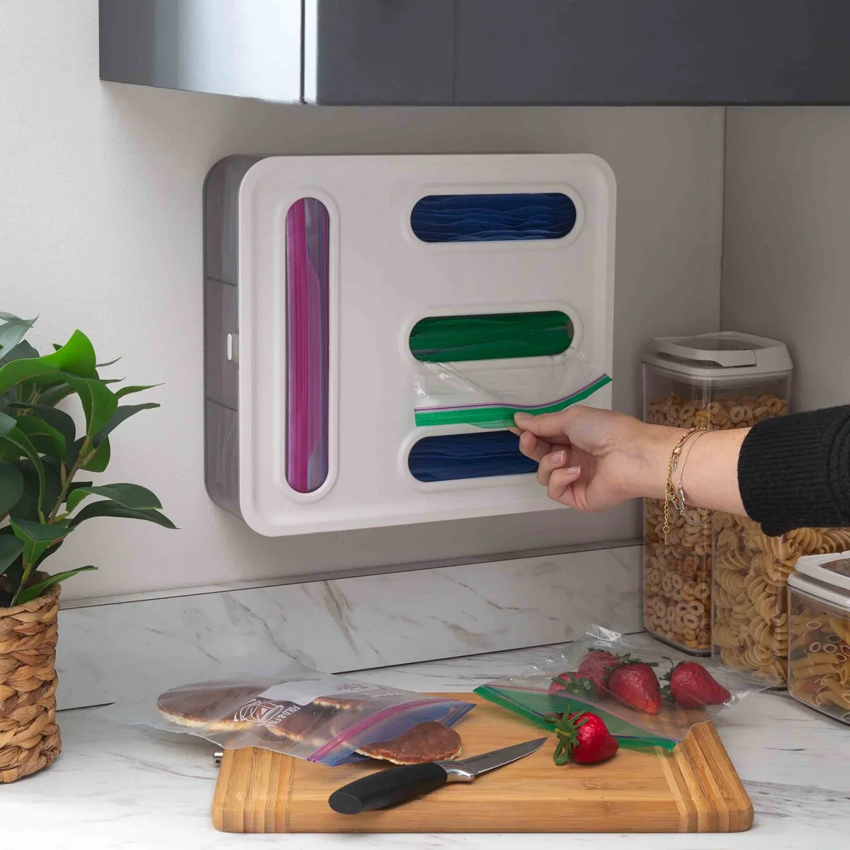 Kitchen Details 4 Compartment Storage Bag Organizer