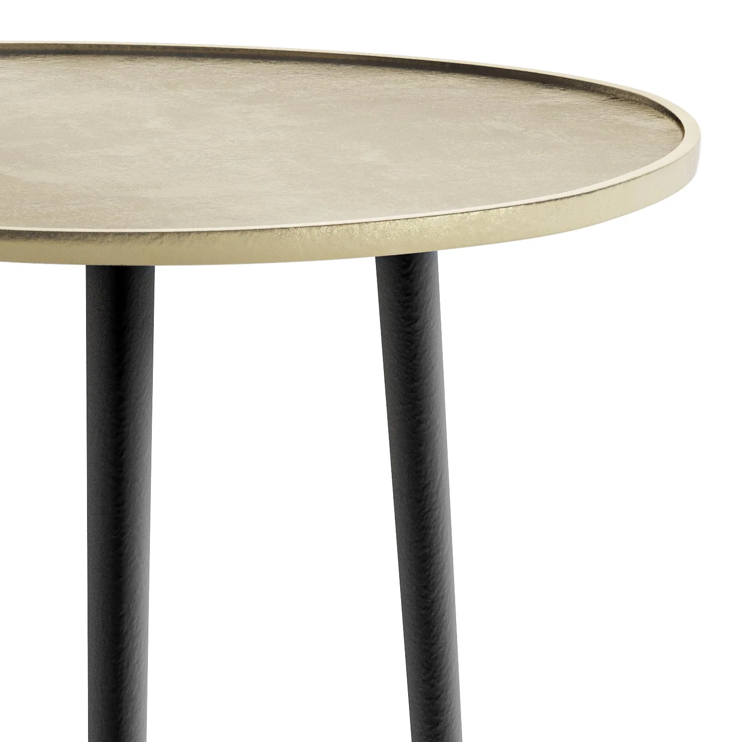 Round Metal Side Table with Tripod Base