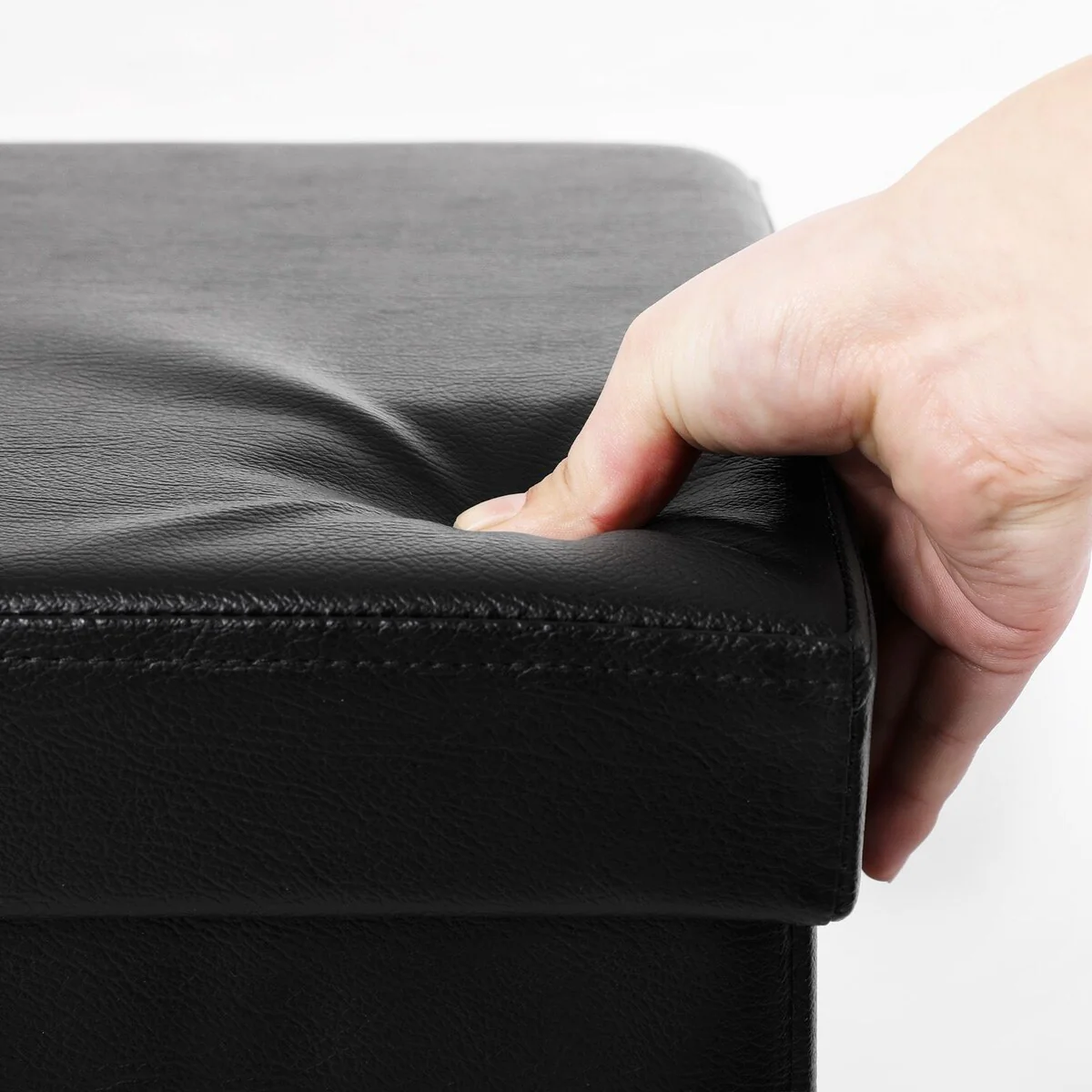 SONGMICS 15 x 15 x 15 Inches Folding Storage Ottoman