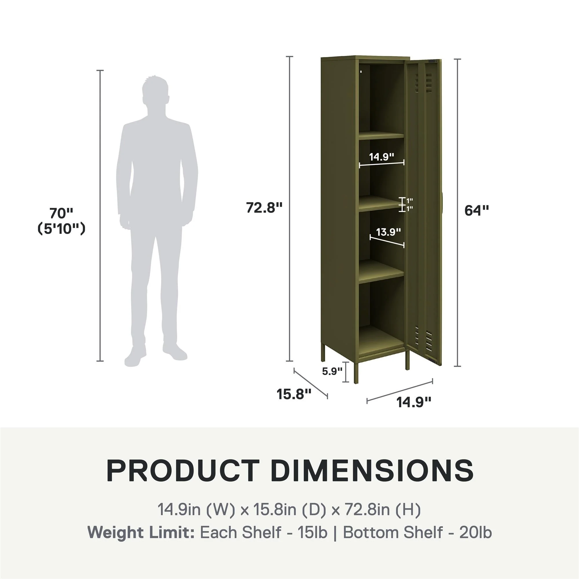 Systembuild Evolution Bonanza Single Metal Locker Storage Cabinet