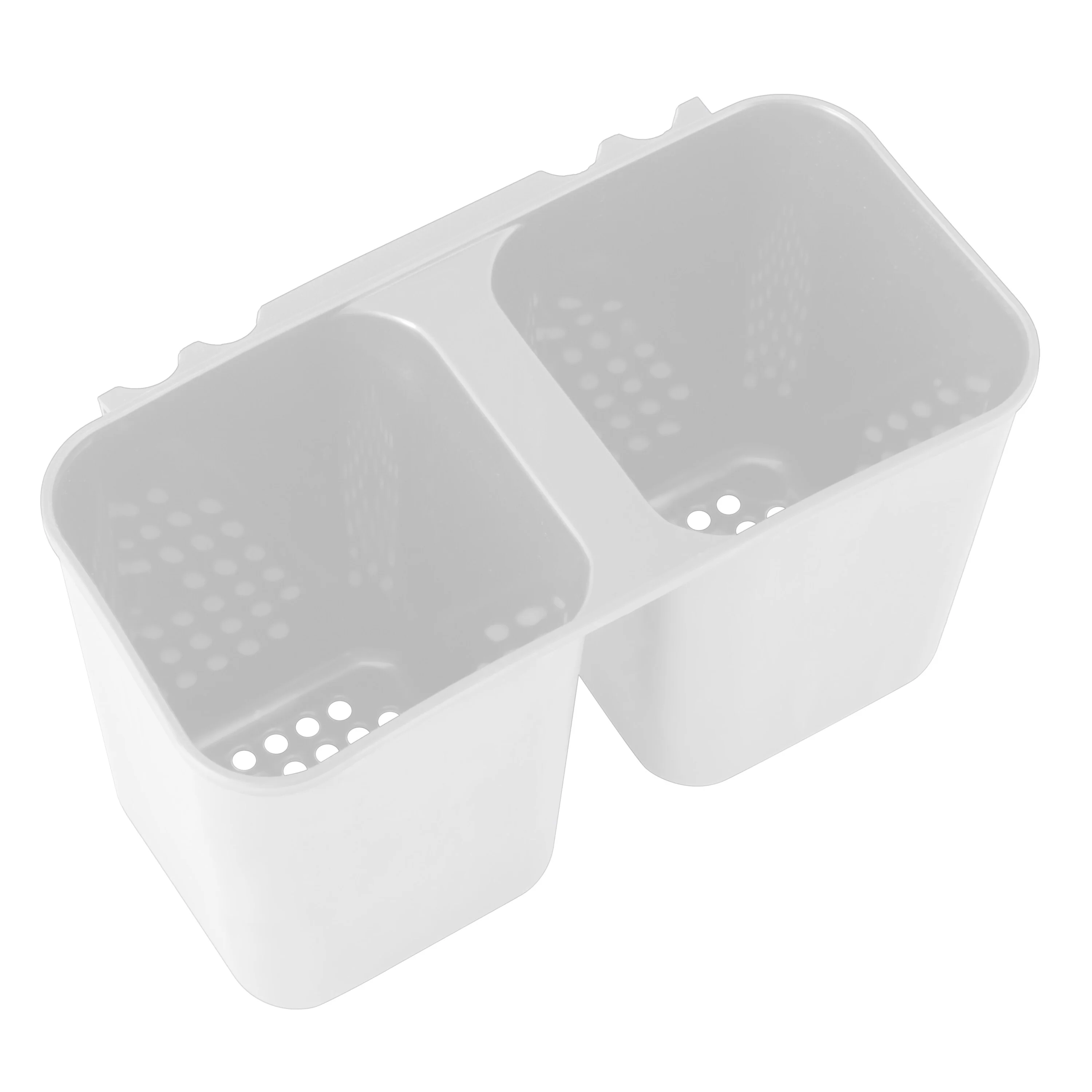 Kitchen Details Twisted Chrome 3 Piece Dish Rack in White - 16.5
