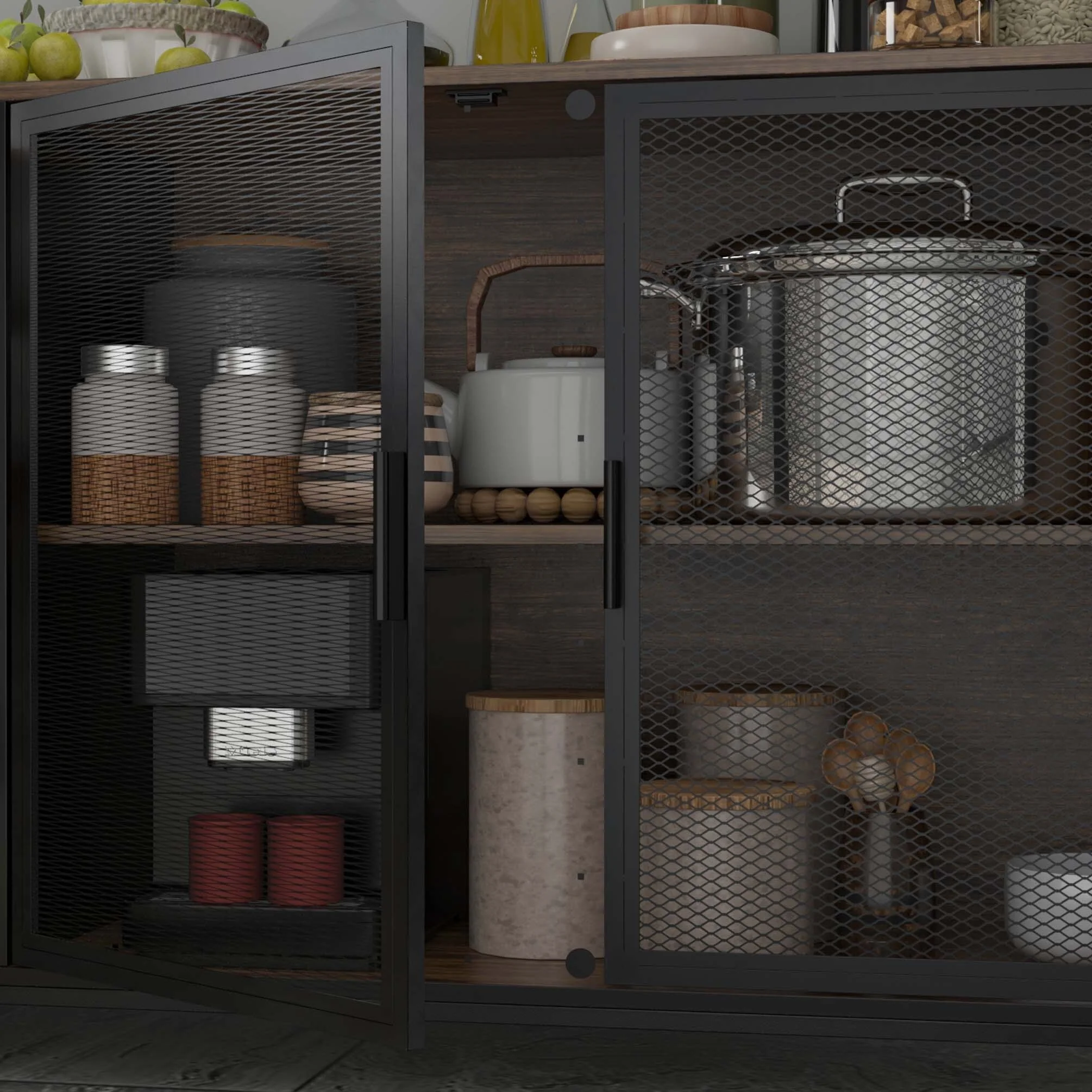 Large Buffet with Hutch,Kitchen Pantry Cupboard Sideboard