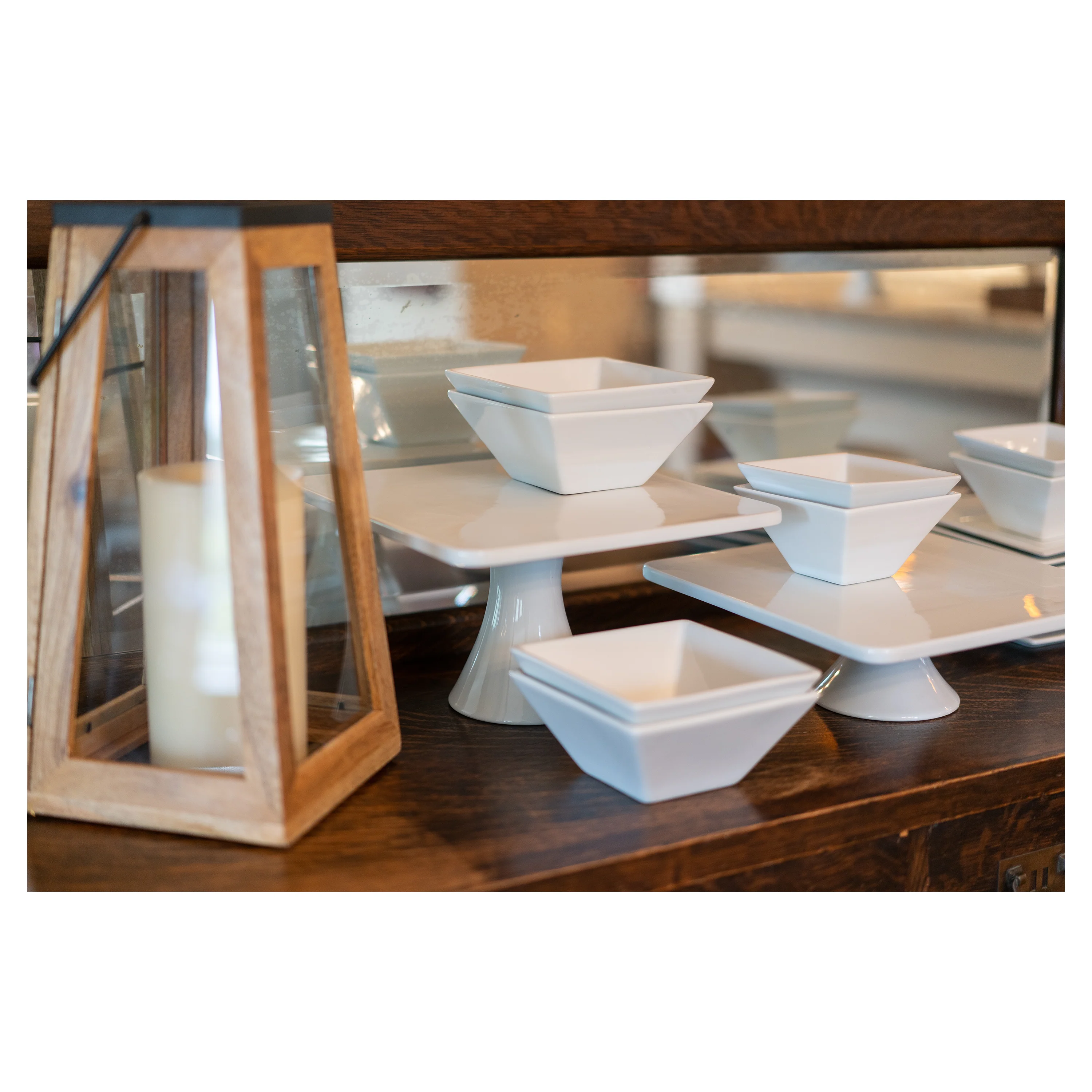 Square Pedestal Cake Stand