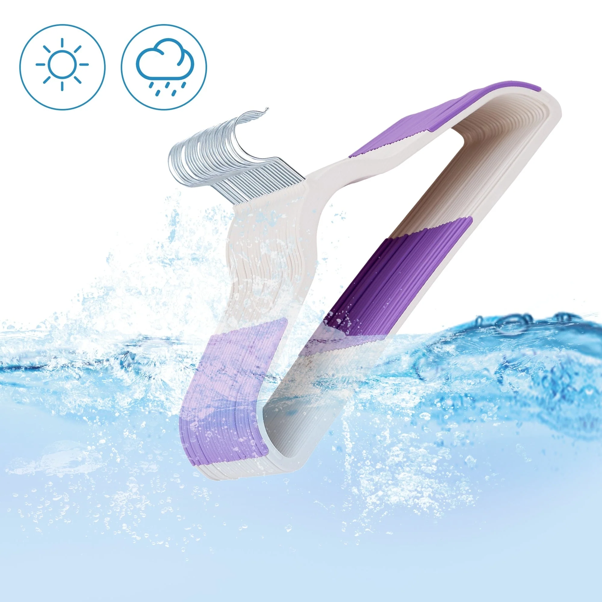 Clothes Hangers Plastic Coat Hangers Non-Slip Space-Saving Swivel Hook