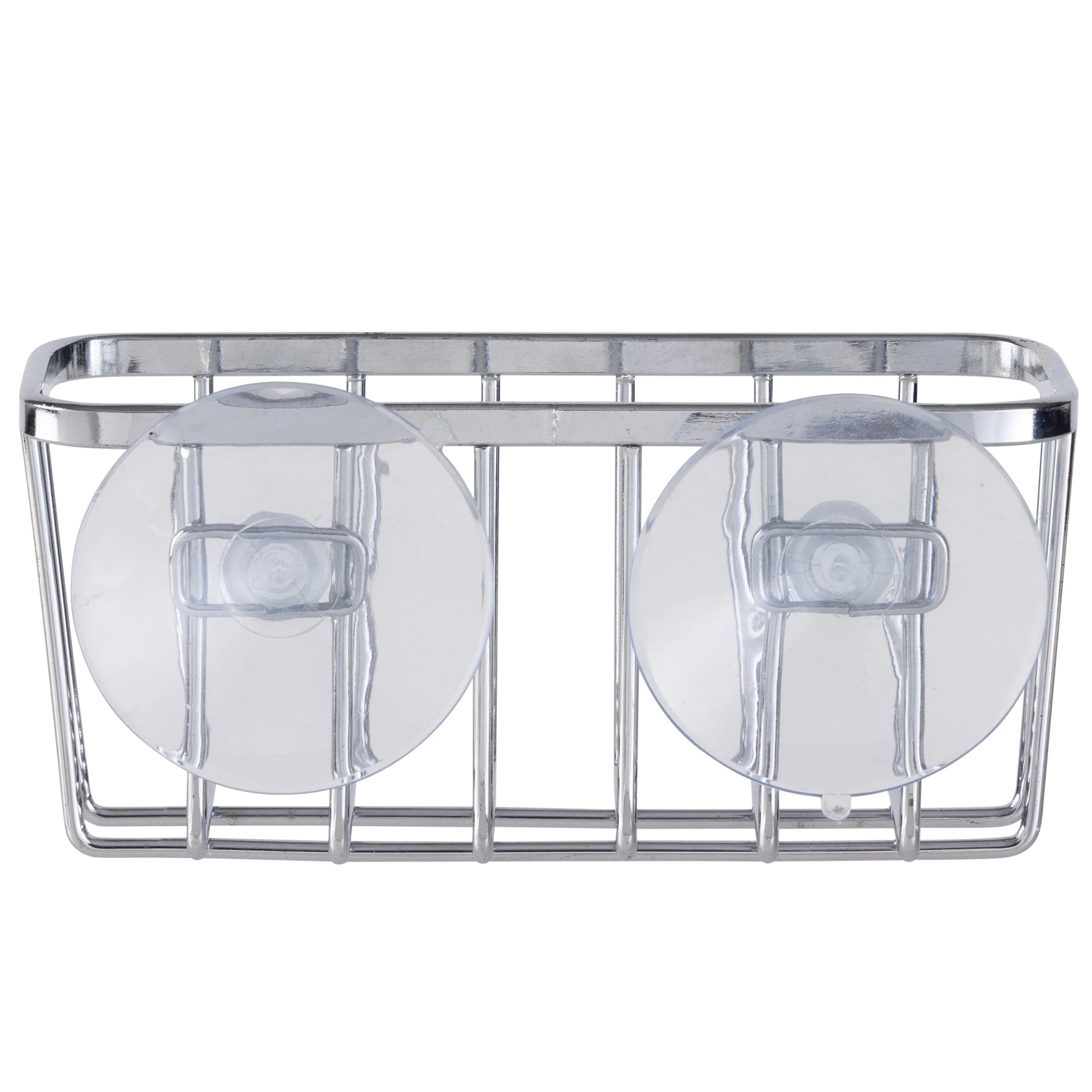 Simply Kitchen Details Silvertone Chrome Iron Suction-mount Sponge Holder - 5.5