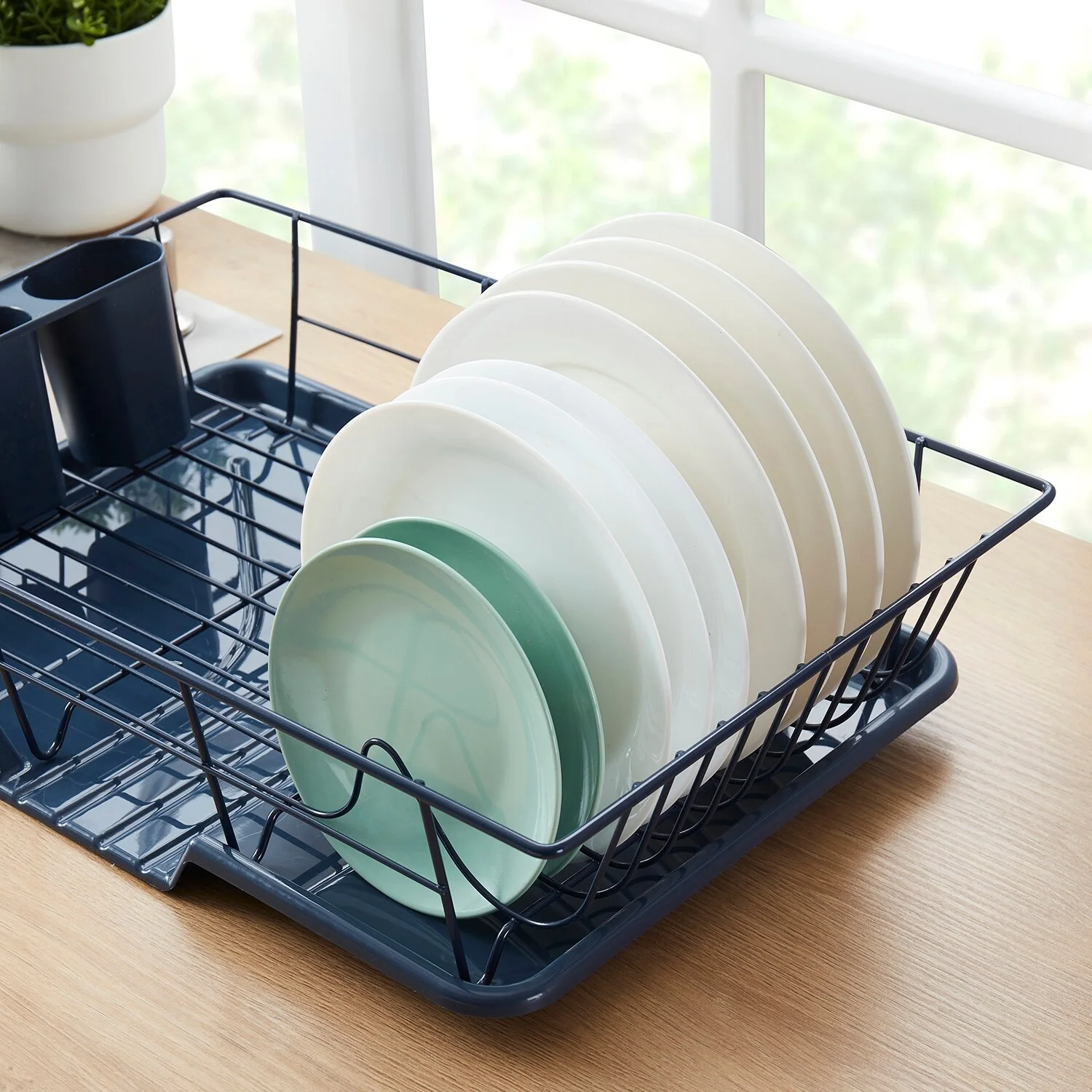 Sweet Home Collection 3-Piece Kitchen Sink Dish Drainer Set