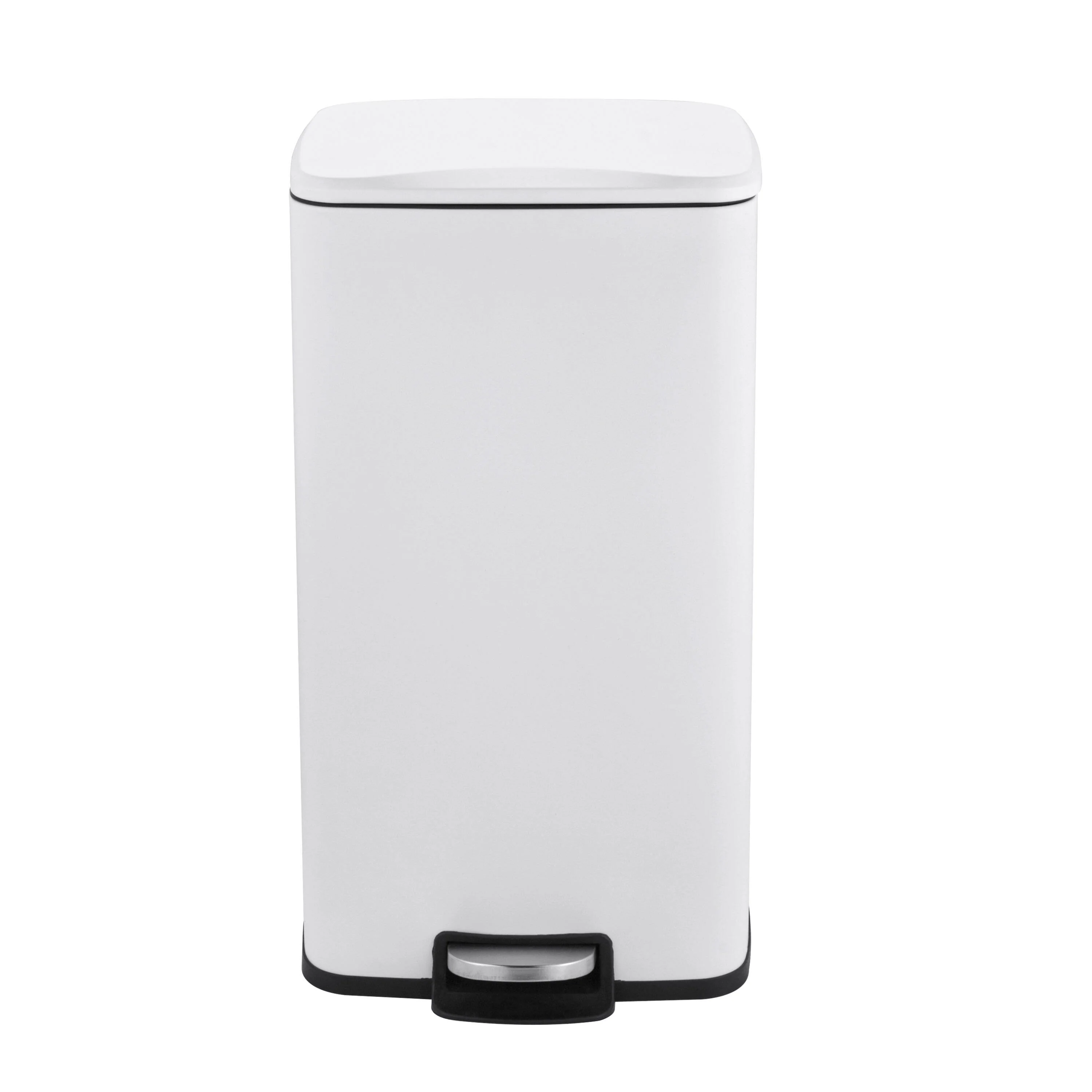 Innovaze 8 Gal./30 Liter Rectangular Matt White step-on Trash Can for kitchen