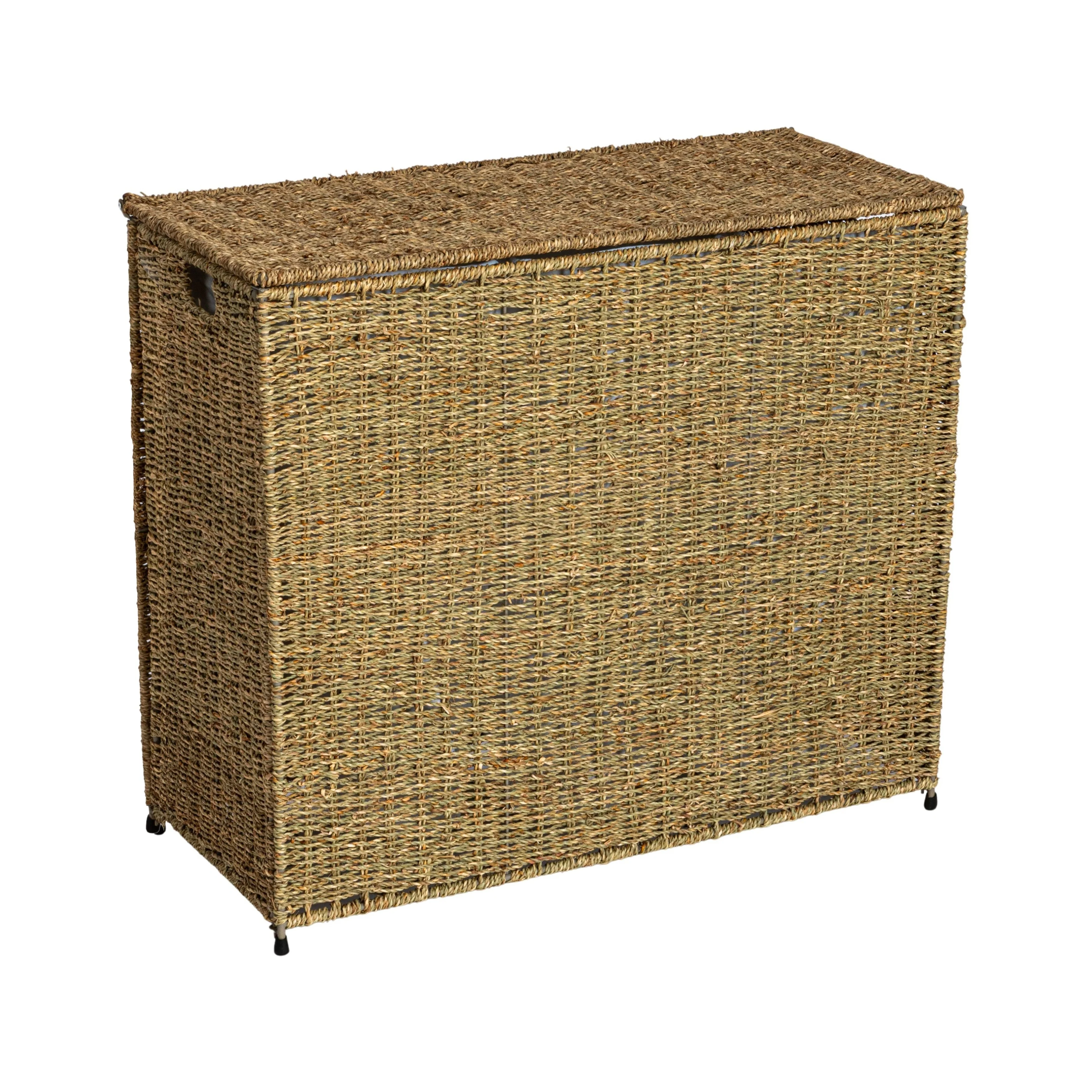 Household Essentials 3 Compartment Wicker Laundry Sorter