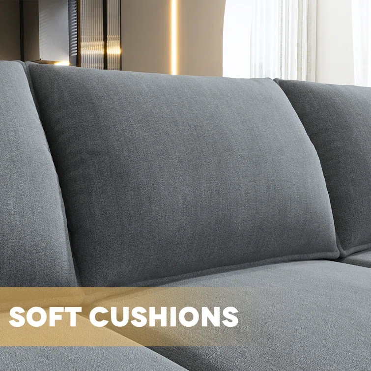 3-Seater Modular Sectional Sofa Couch With Storage Seats