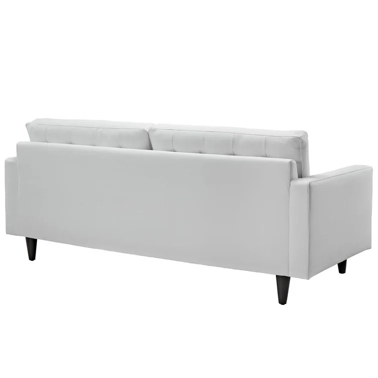 Modway Carson Carrington Eggedal Tufted Bonded Leather Sofa