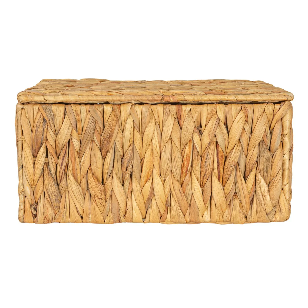 Household Essentials Water Hyacinth Nesting Basket Set with Lid, Set of 3 - 14.2