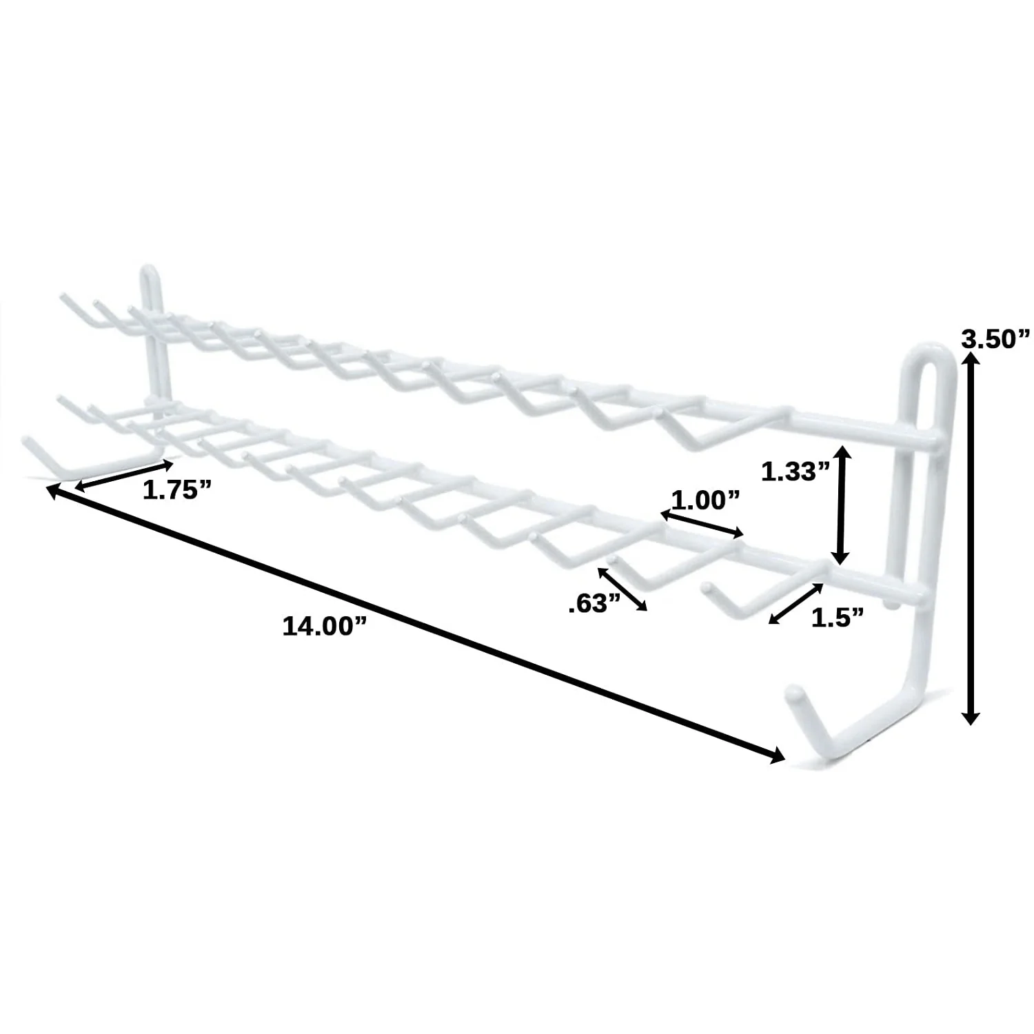 HUJI Wall Mount Tie and Belt Rack Organizer