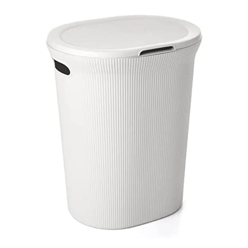 Superio 40 L Ribbed Laundry Hamper with Lid - Capacity: 40l