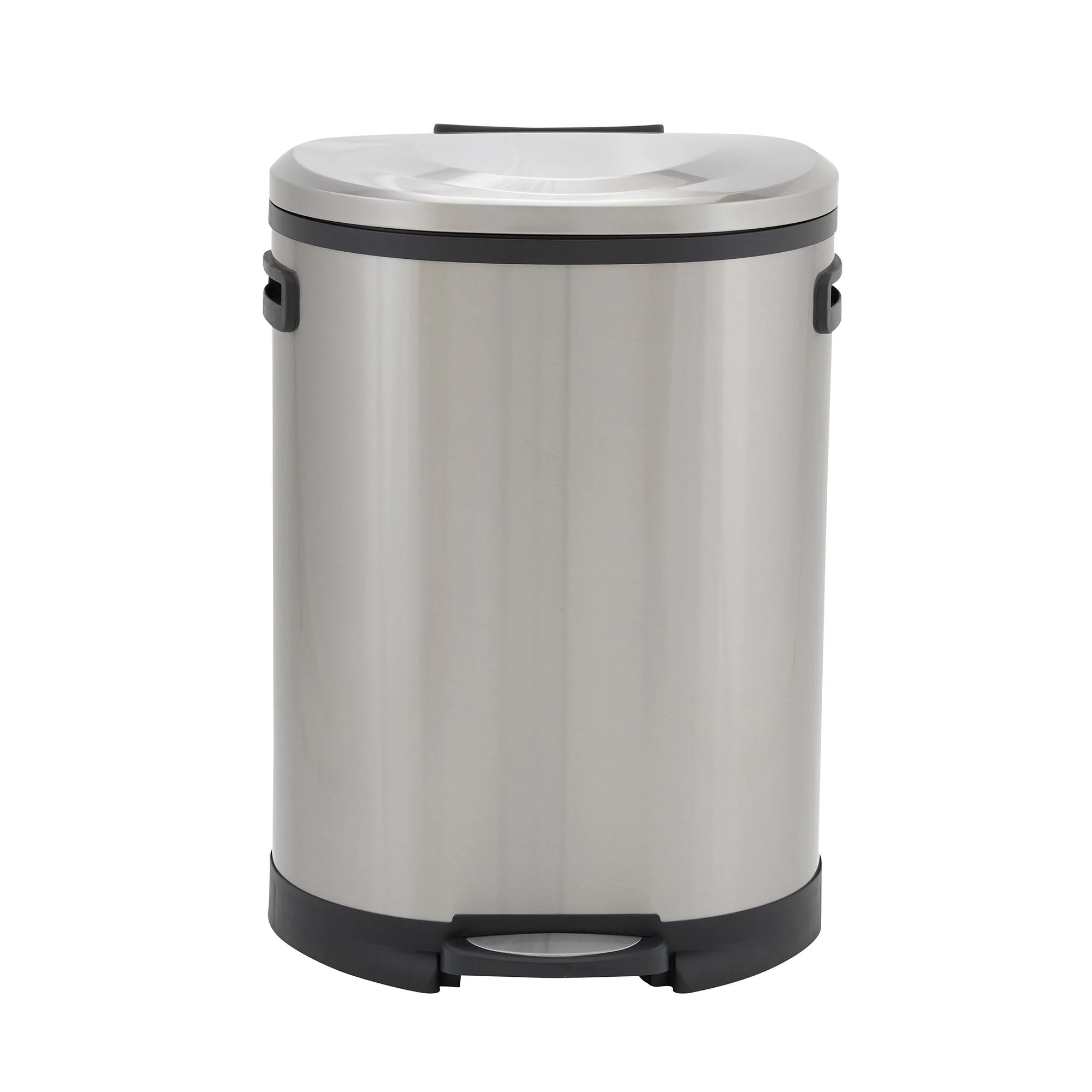 Household Essentials Stainless Steel Step Trash Can with Plastic Liner