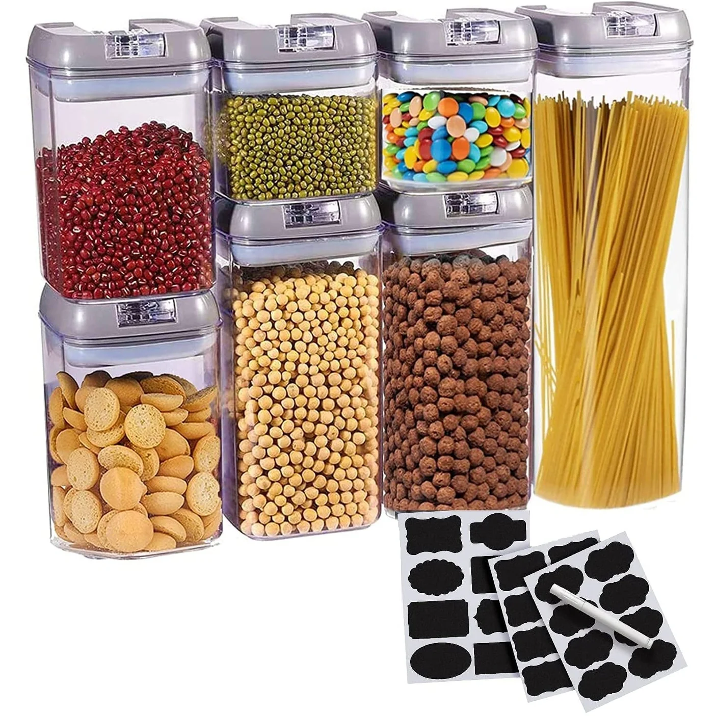 Cheer Collection 7-piece Stackable Airtight Food Storage Container Set