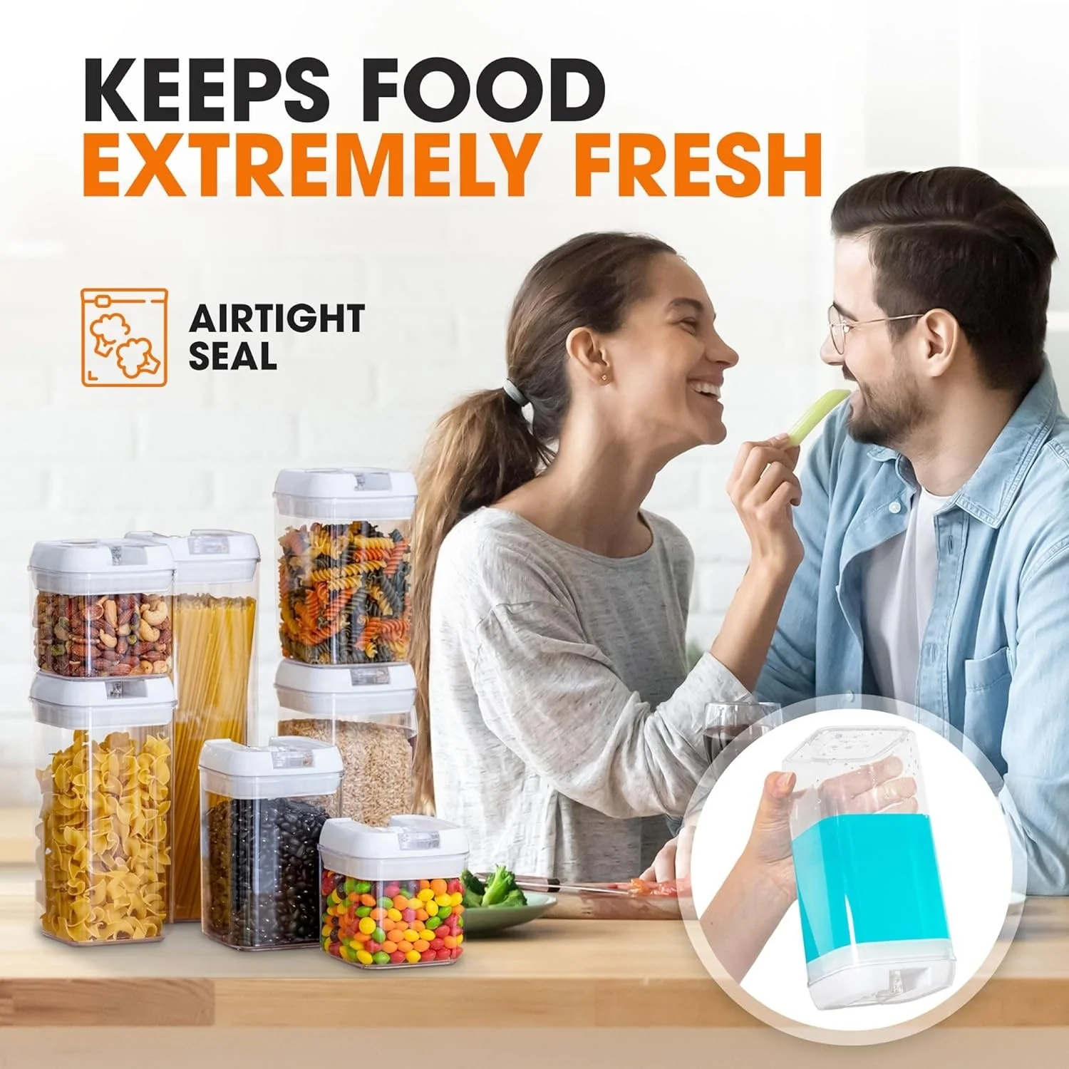 Cheer Collection 7-piece Stackable Airtight Food Storage Container Set
