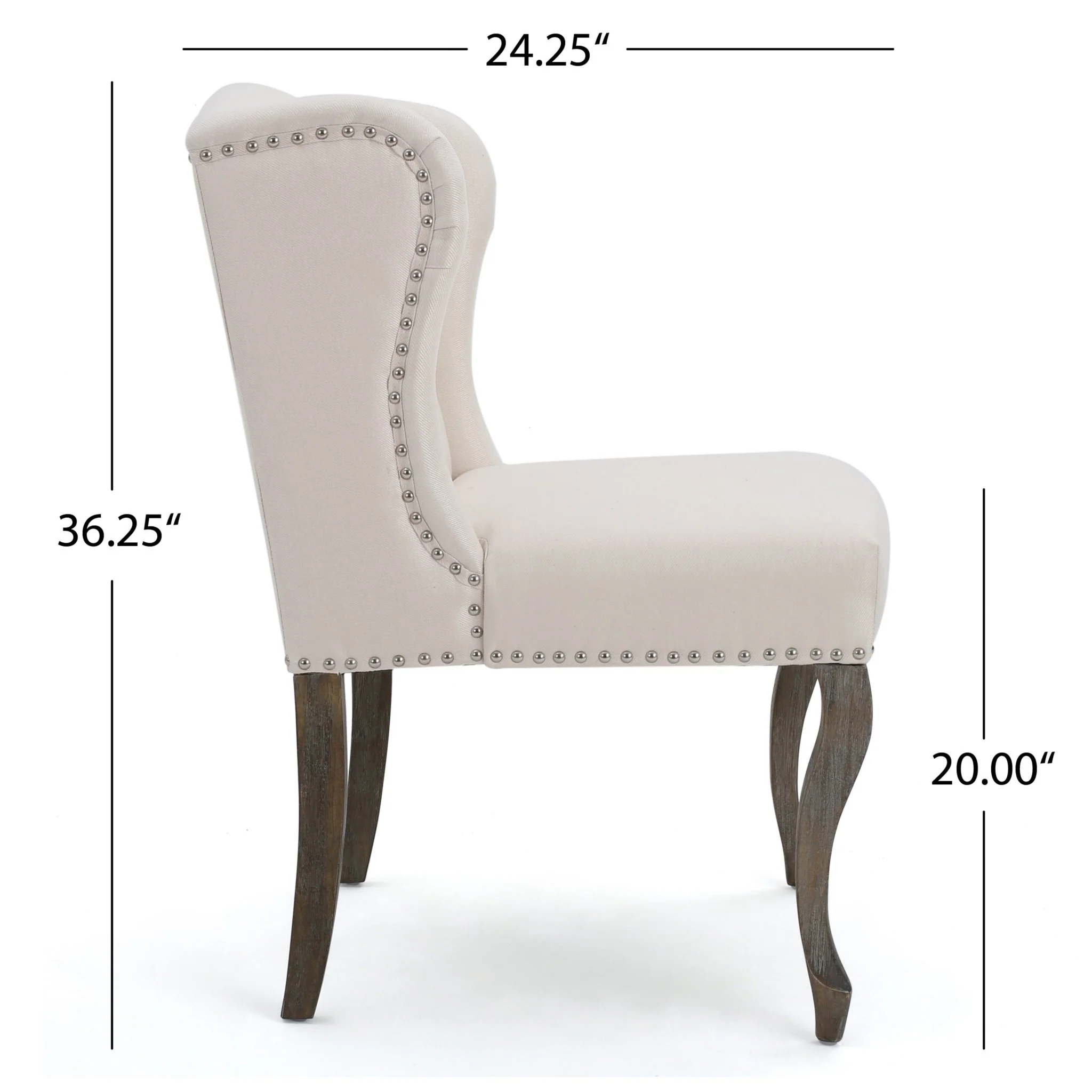 Valsa Upholstered Accent Chair with Nailhead Trim and Wing Back