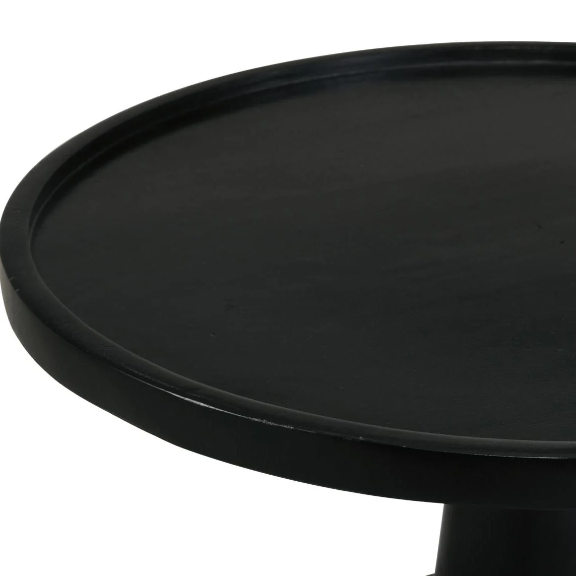 Wood Accent Table with Round Top and Pedestal Base