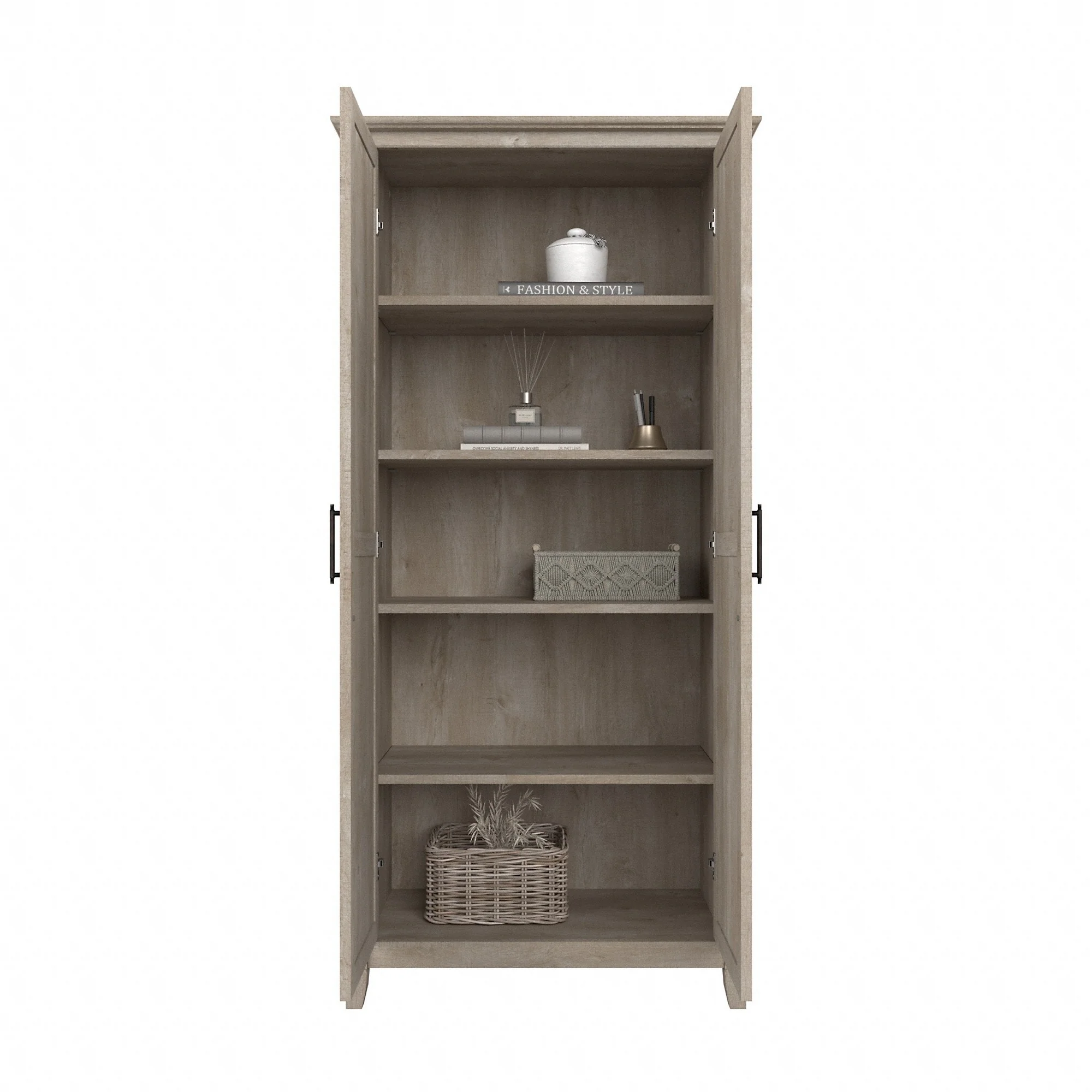 Key West Tall Kitchen Pantry Cabinet with Doors by Bush Furniture