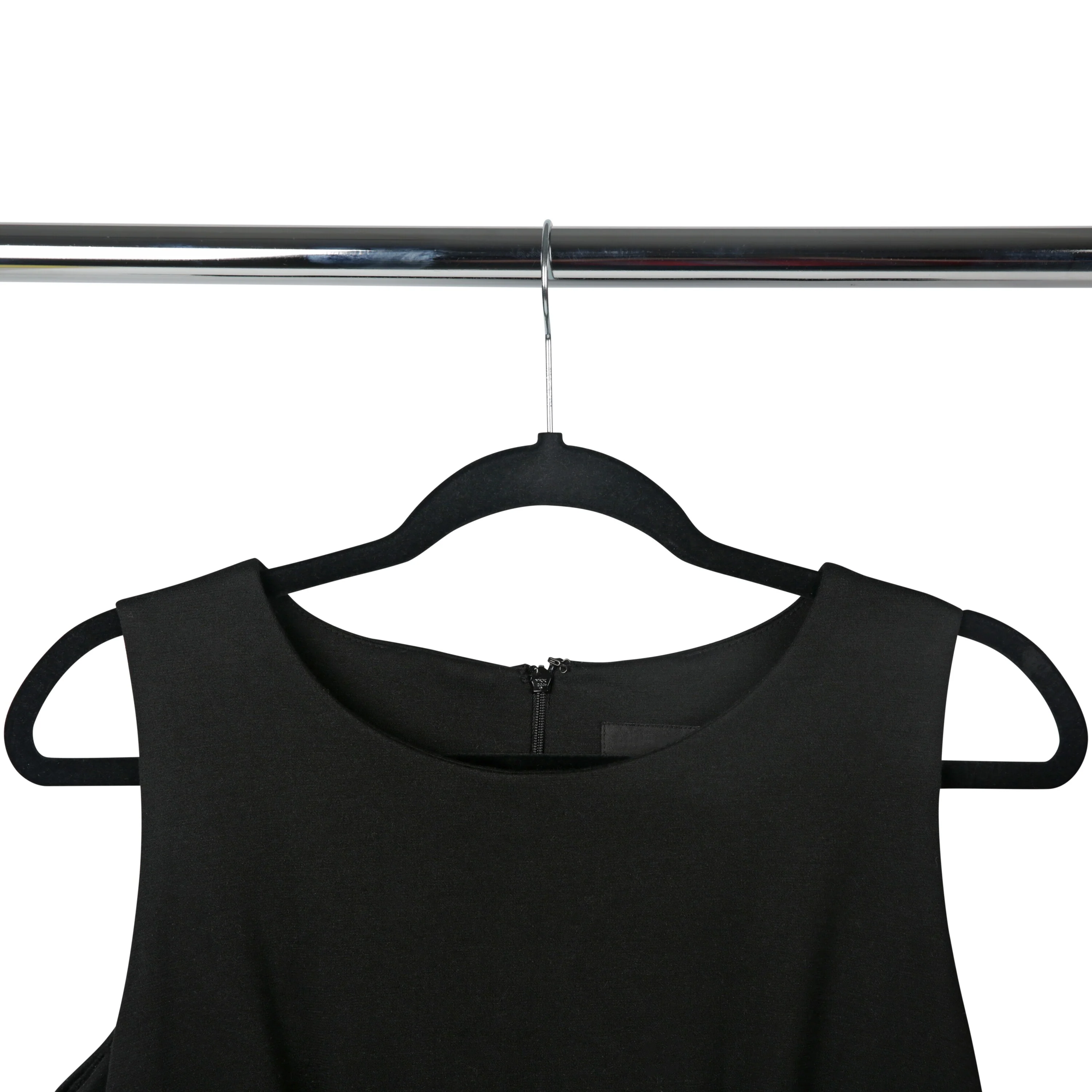 Simplify 25 Pack Slim Velvet Suit Hangers in Black - 9