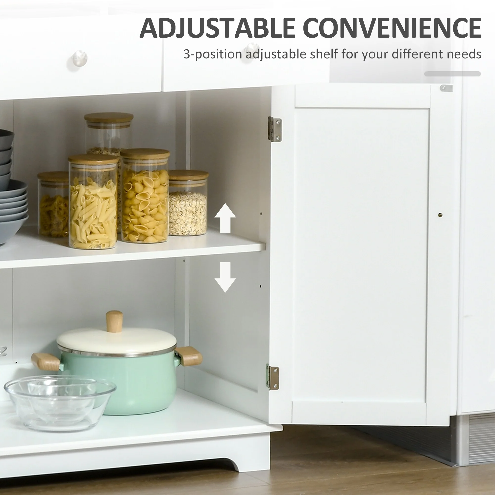 HOMCOM Space-saving Kitchen Buffet Sideboard Pantry