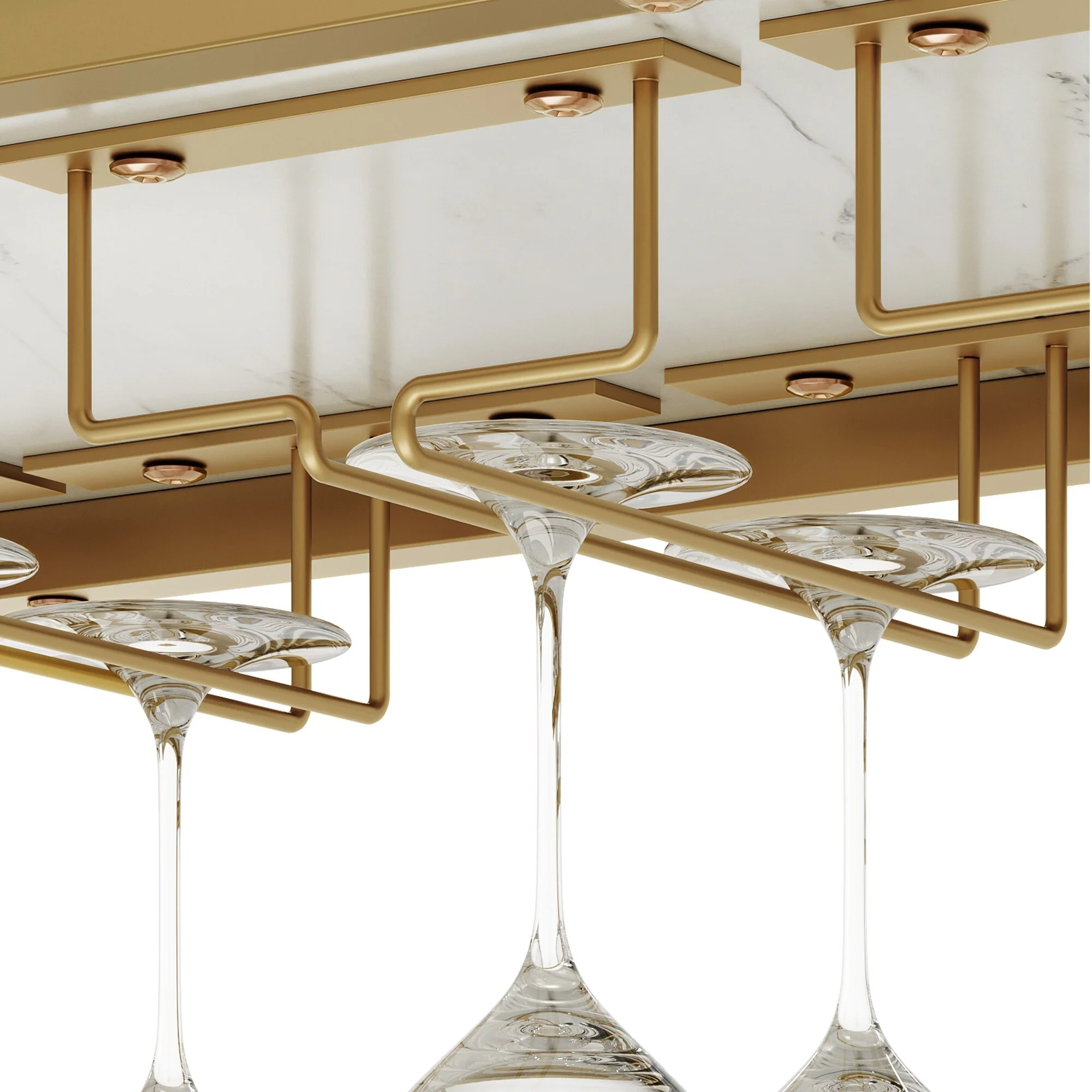 Moasis Home Bar Unit 3-Tier Liquor Bar Table with Glass Holder