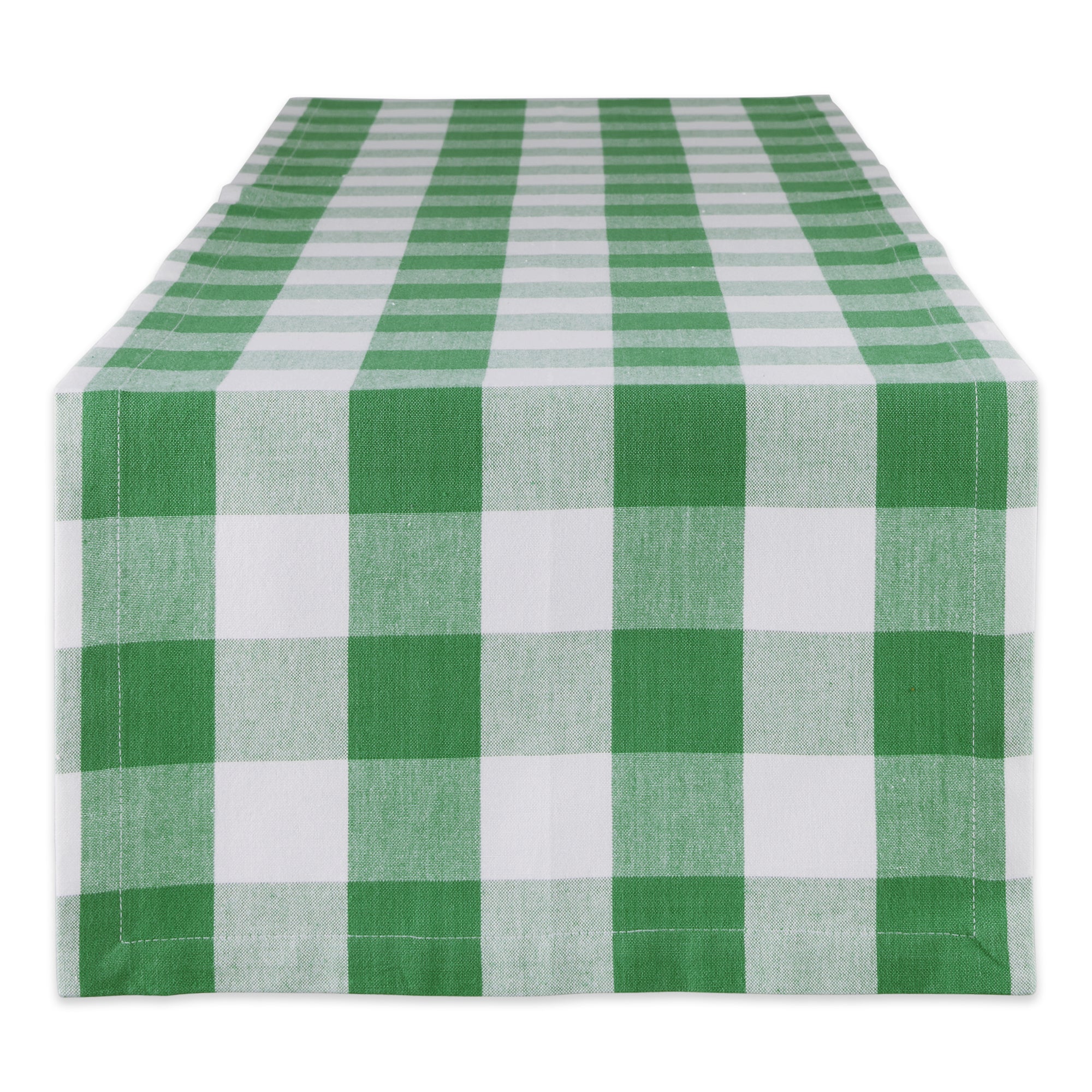 Shamrock Green Buffalo Check Table Runner