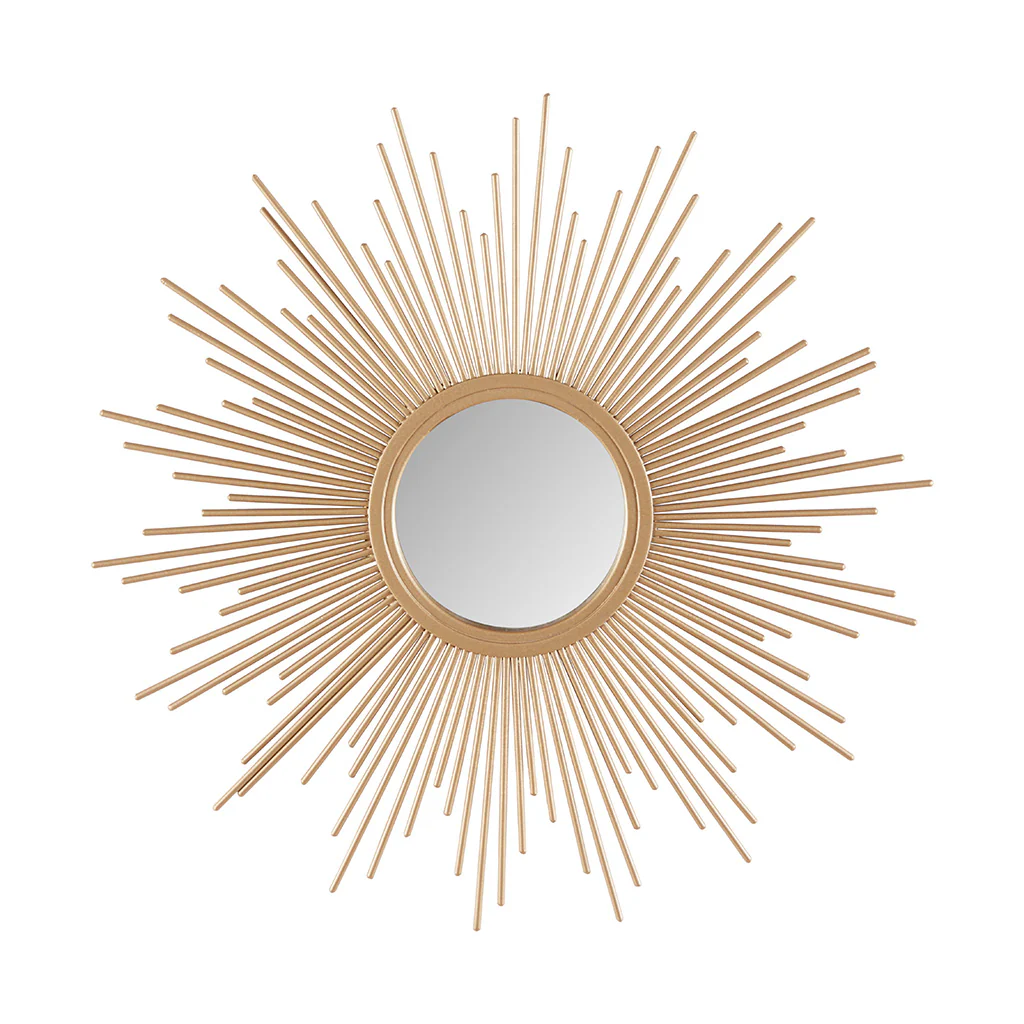 29.5 Sunburst Wall Decor Mirror with Metal Frame